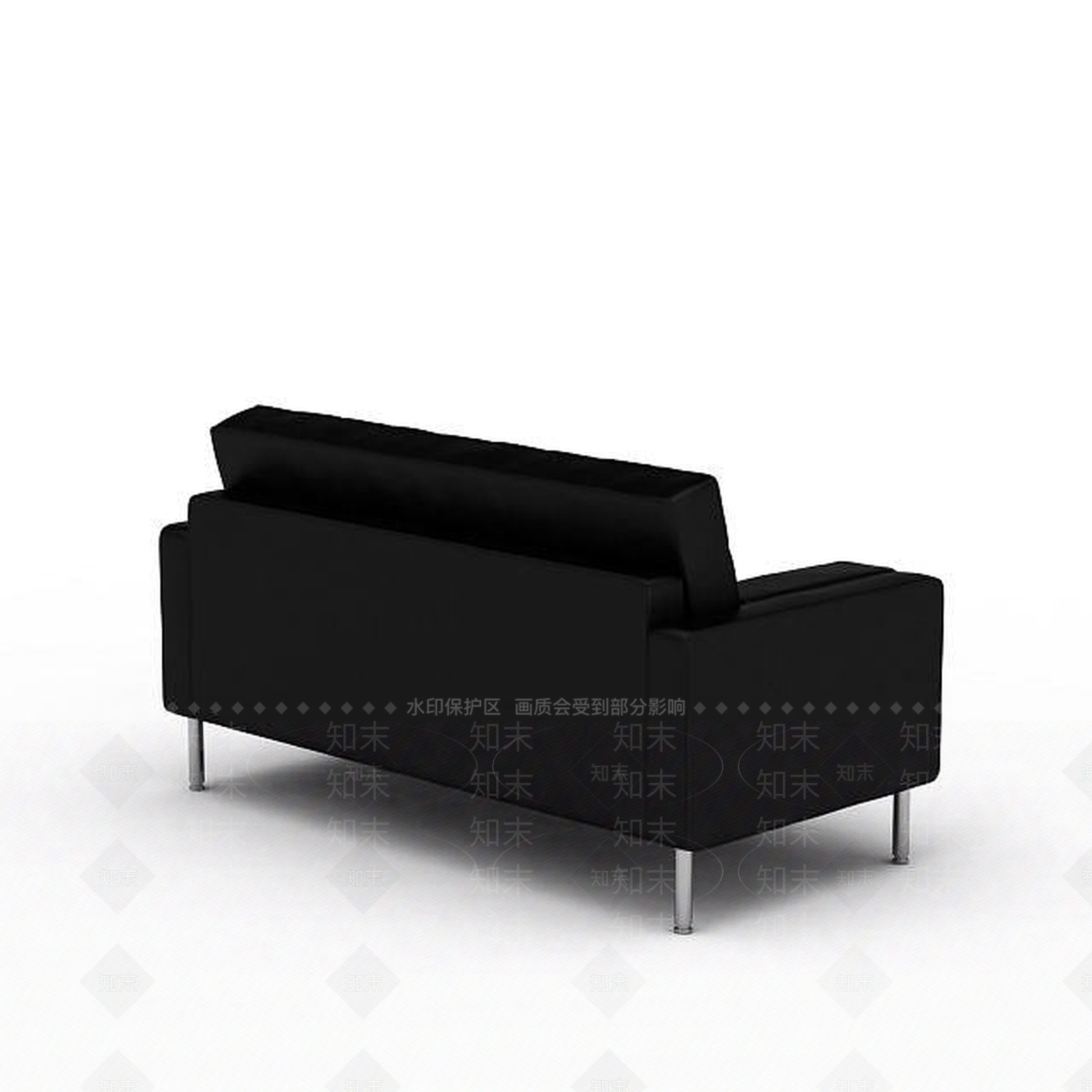 现代黑色双人沙发3D模型下载【ID:1195755098】