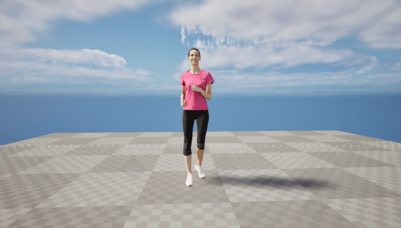 现代健身运动跑步女人3D模型下载【ID:1195756418】