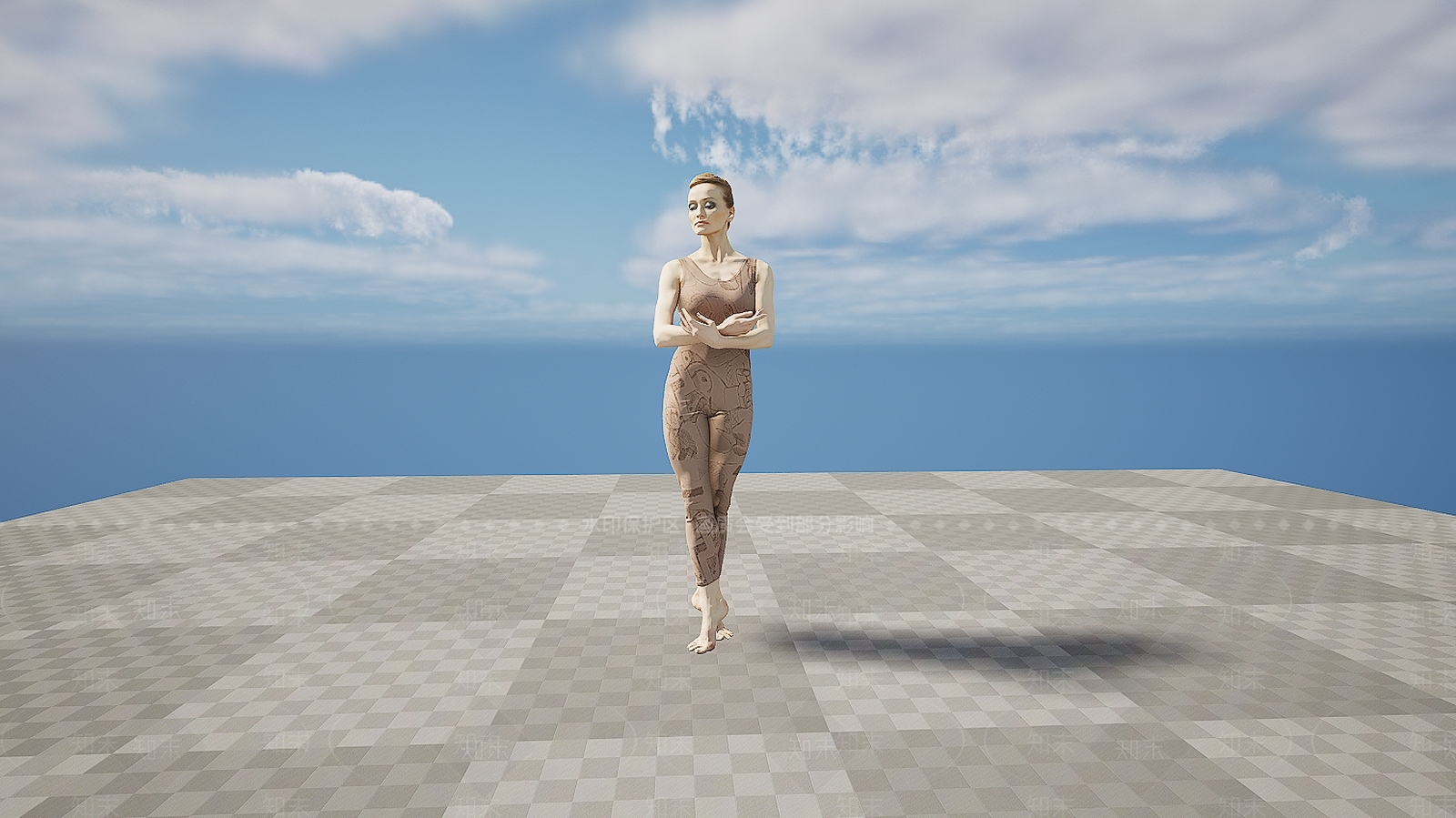 现代健身运动女人跳舞瑜伽3D模型下载【ID:1195757049】