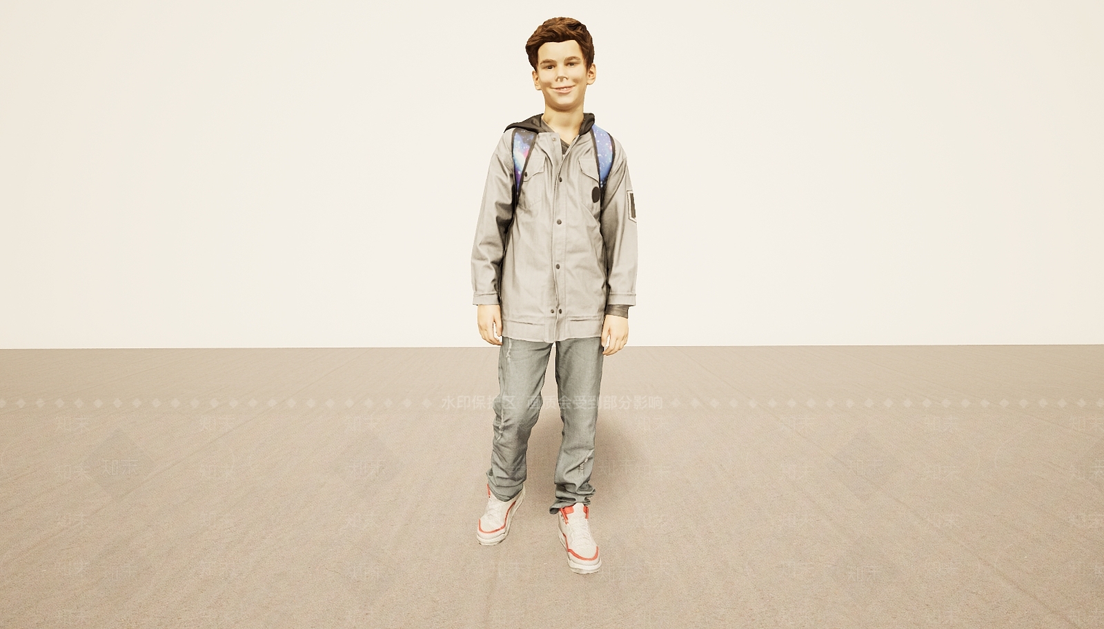 现代背书包小男孩3D模型下载【ID:1195757648】