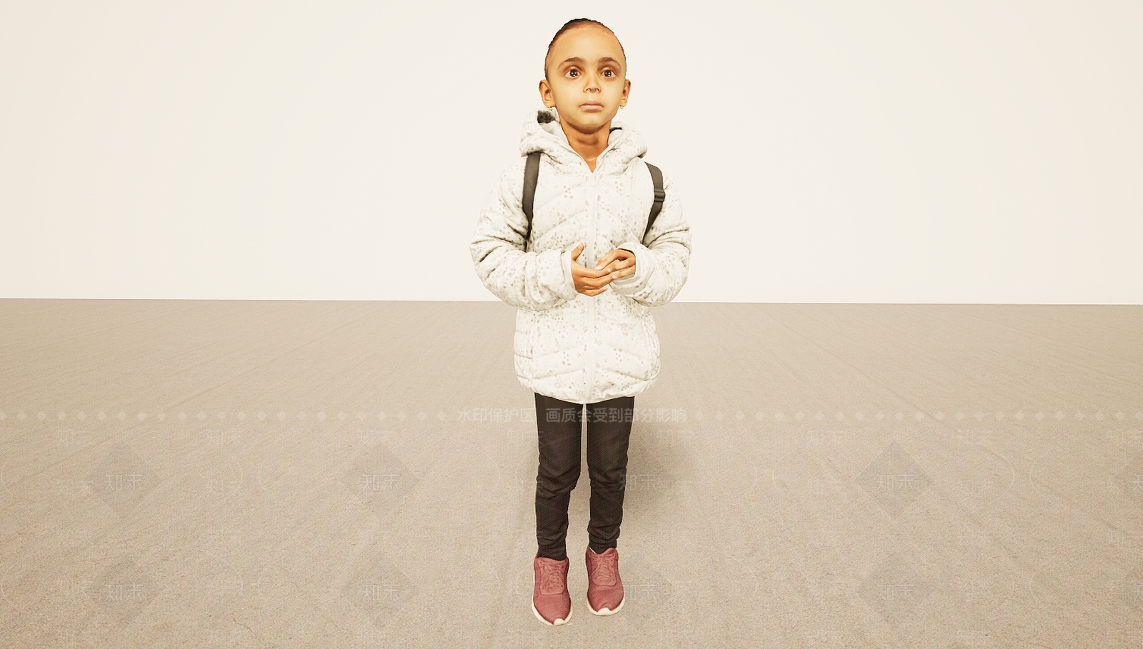 现代背书包小女孩3D模型下载【ID:1195757815】