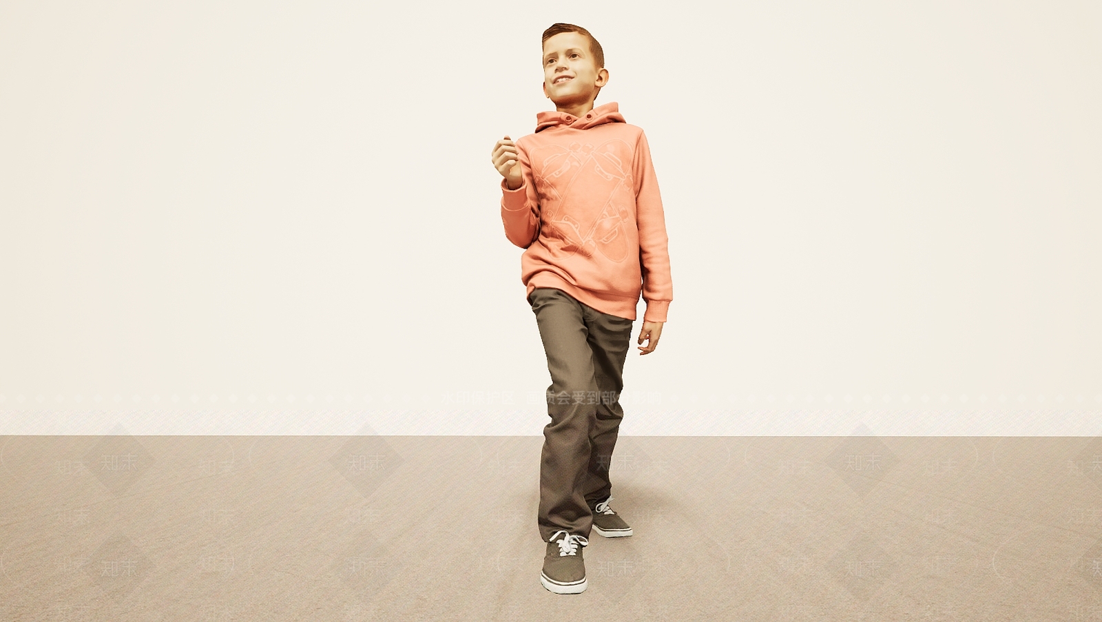现代跑步姿势小男孩3D模型下载【ID:1195758428】