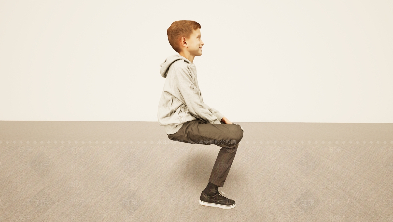 现代坐姿二郎腿小男孩3D模型下载【ID:1195758575】