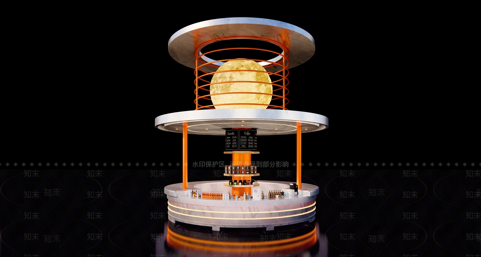 现代吧台SU模型下载【ID:1195759466】