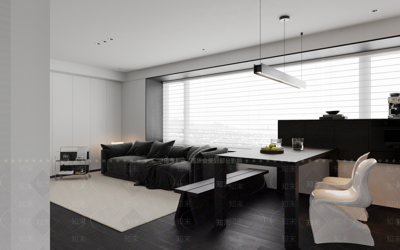 现代客餐厅3D模型下载【ID:1215143313】