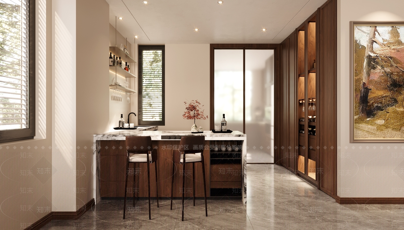 新中式中式酒柜3D模型下载【ID:1195761858】