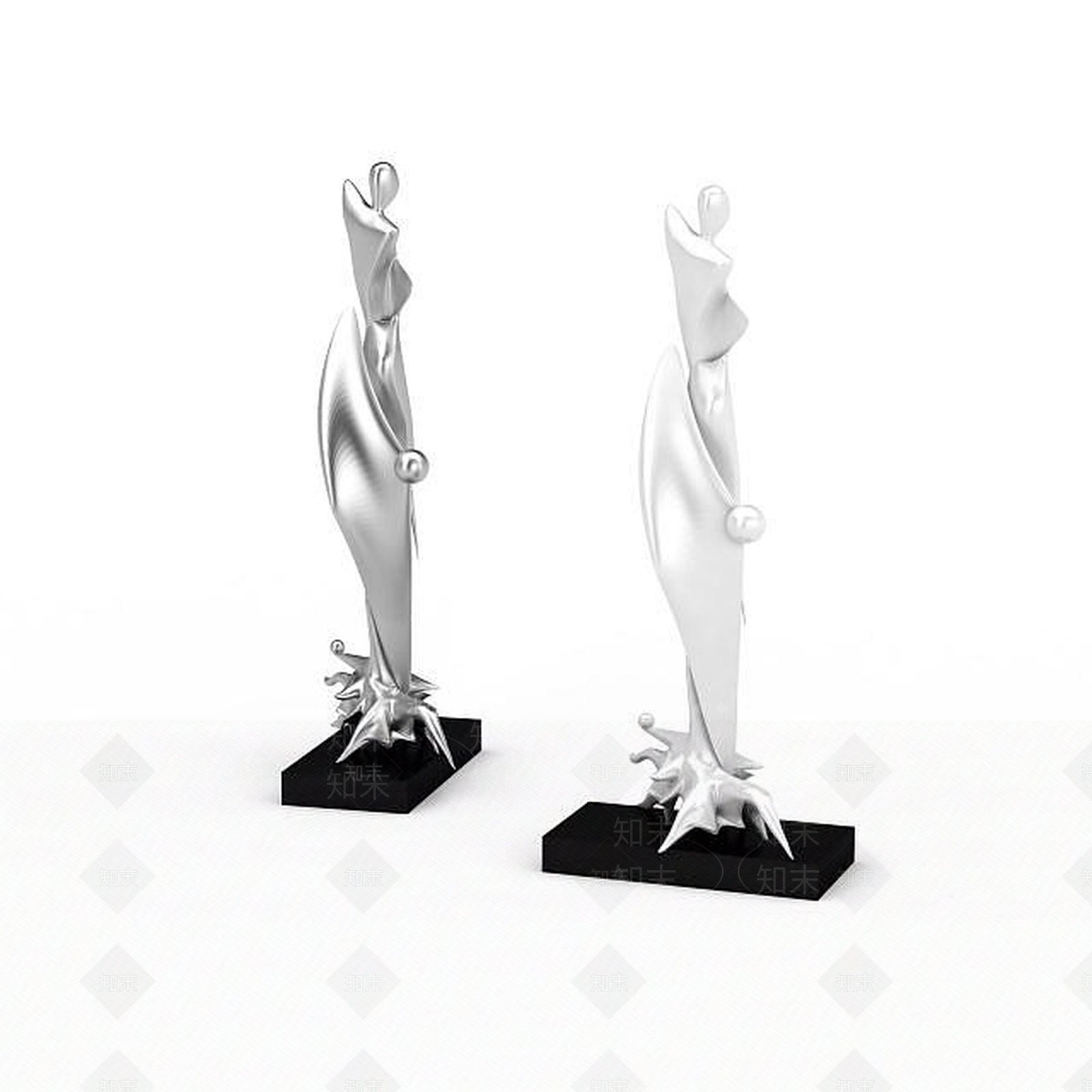 现代金属精美饰品3D模型下载【ID:1195764607】