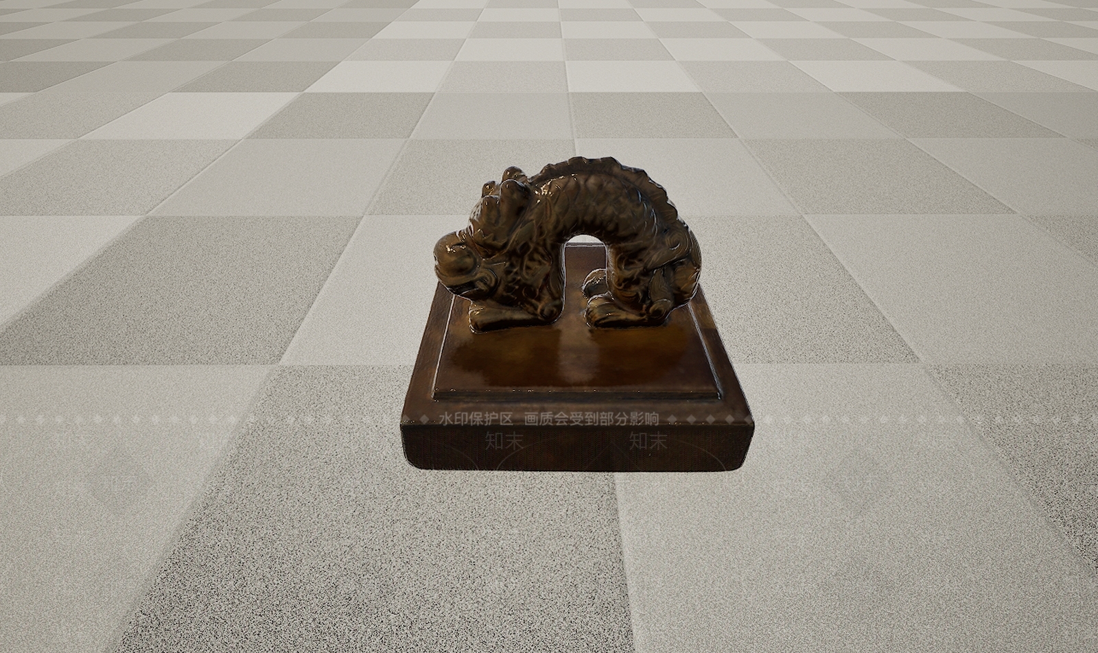 现代古老文物铜器印章3D模型下载【ID:1195766579】