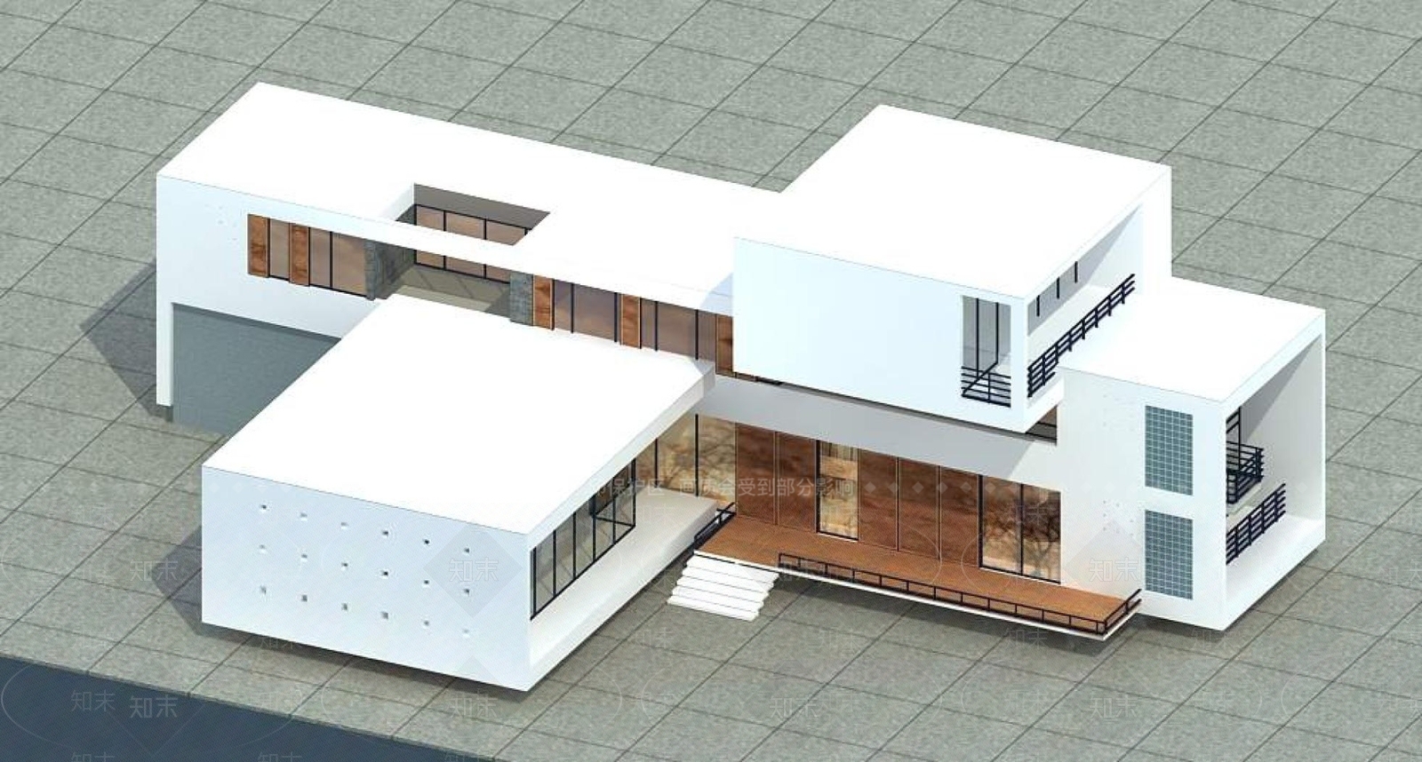 现代酒店外观3D模型下载【ID:1195766738】