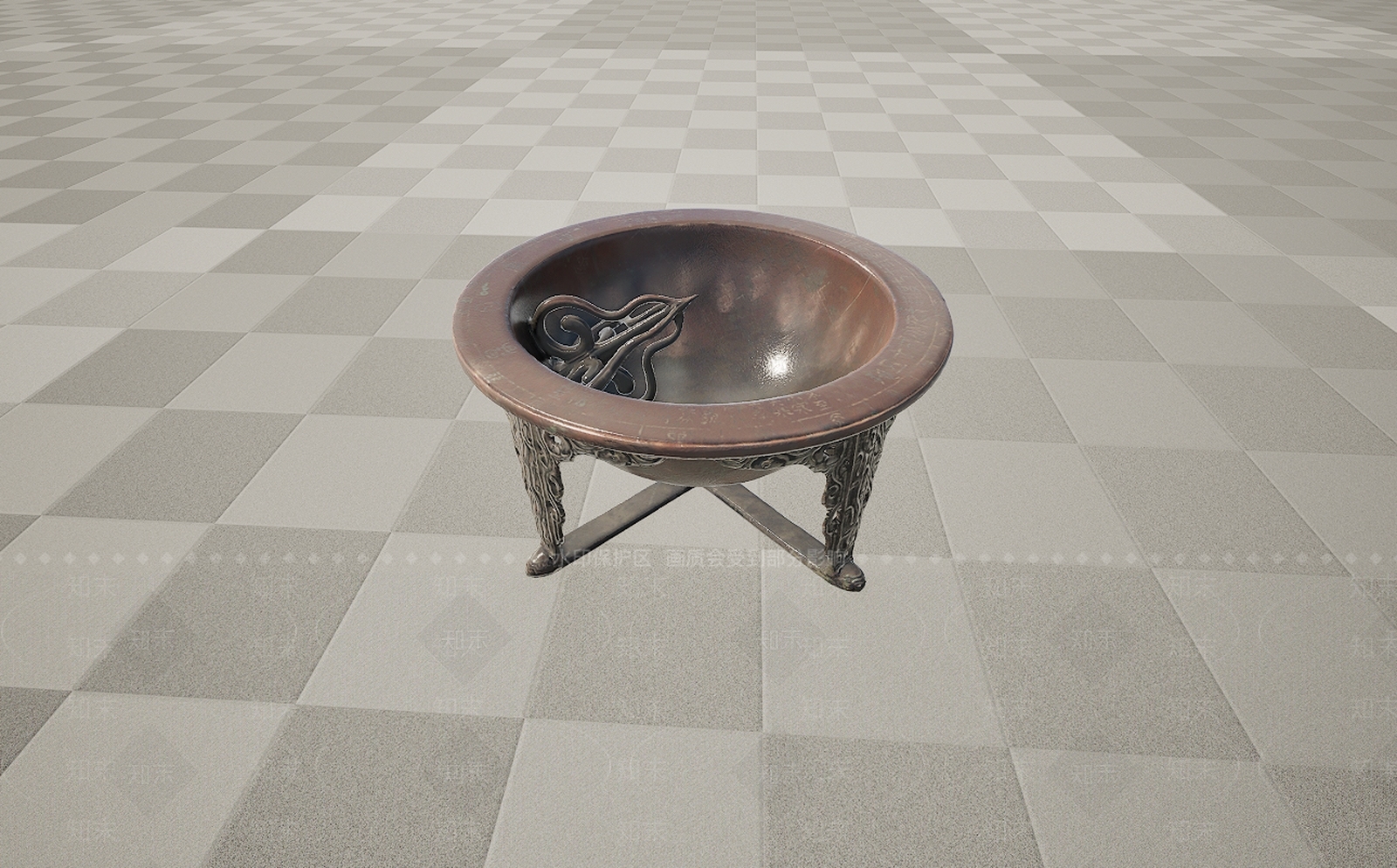 现代古董文物青铜器炉子3D模型下载【ID:1195767053】