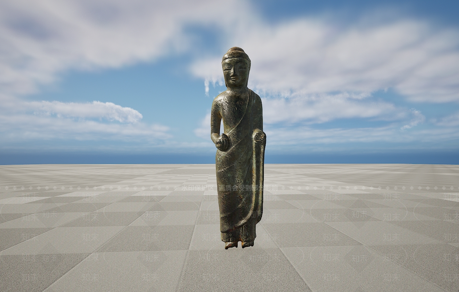 现代古董文物青铜器雕塑佛像3D模型下载【ID:1195767198】