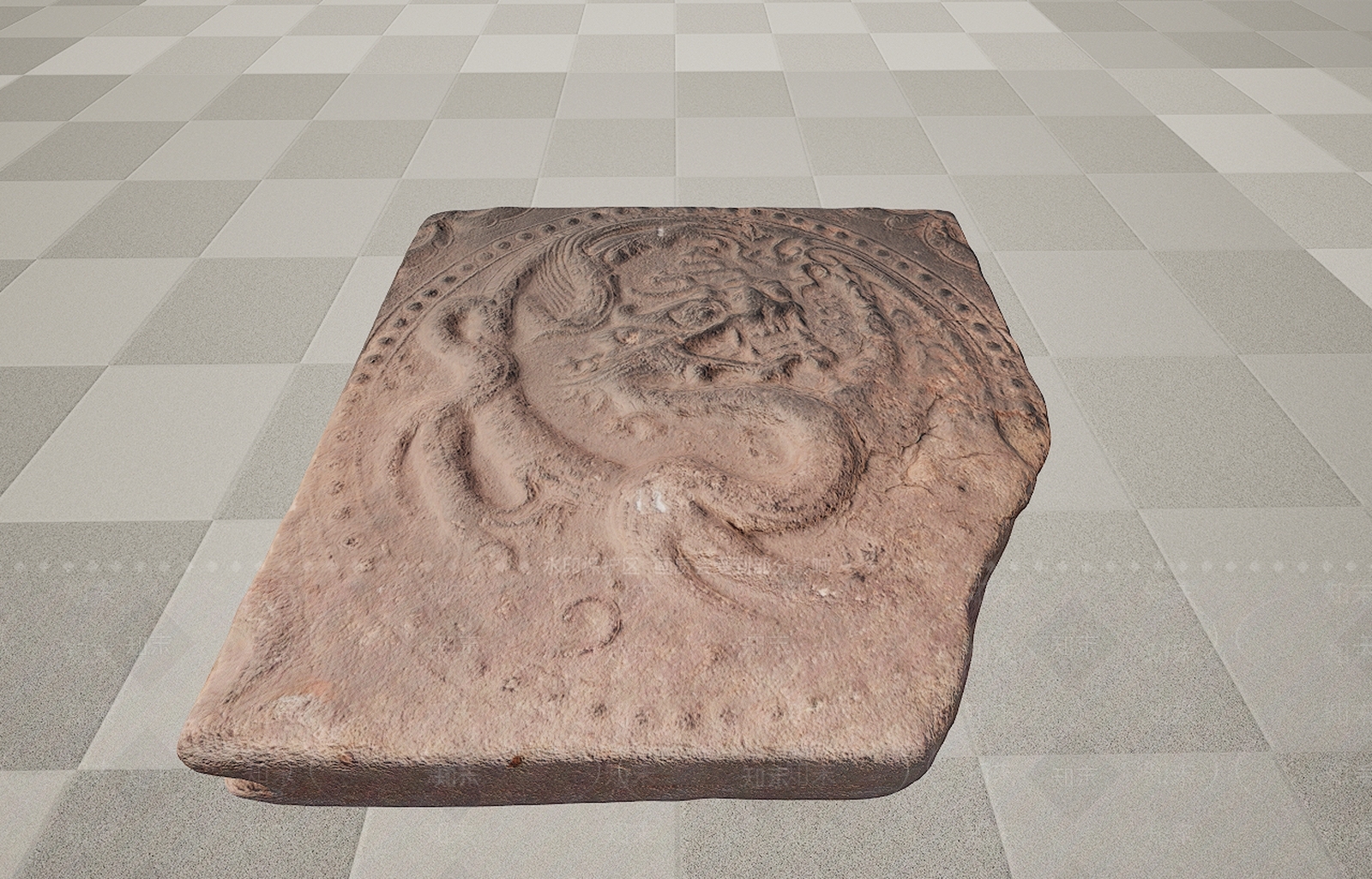 现代古董文物石雕石刻3D模型下载【ID:1195767476】