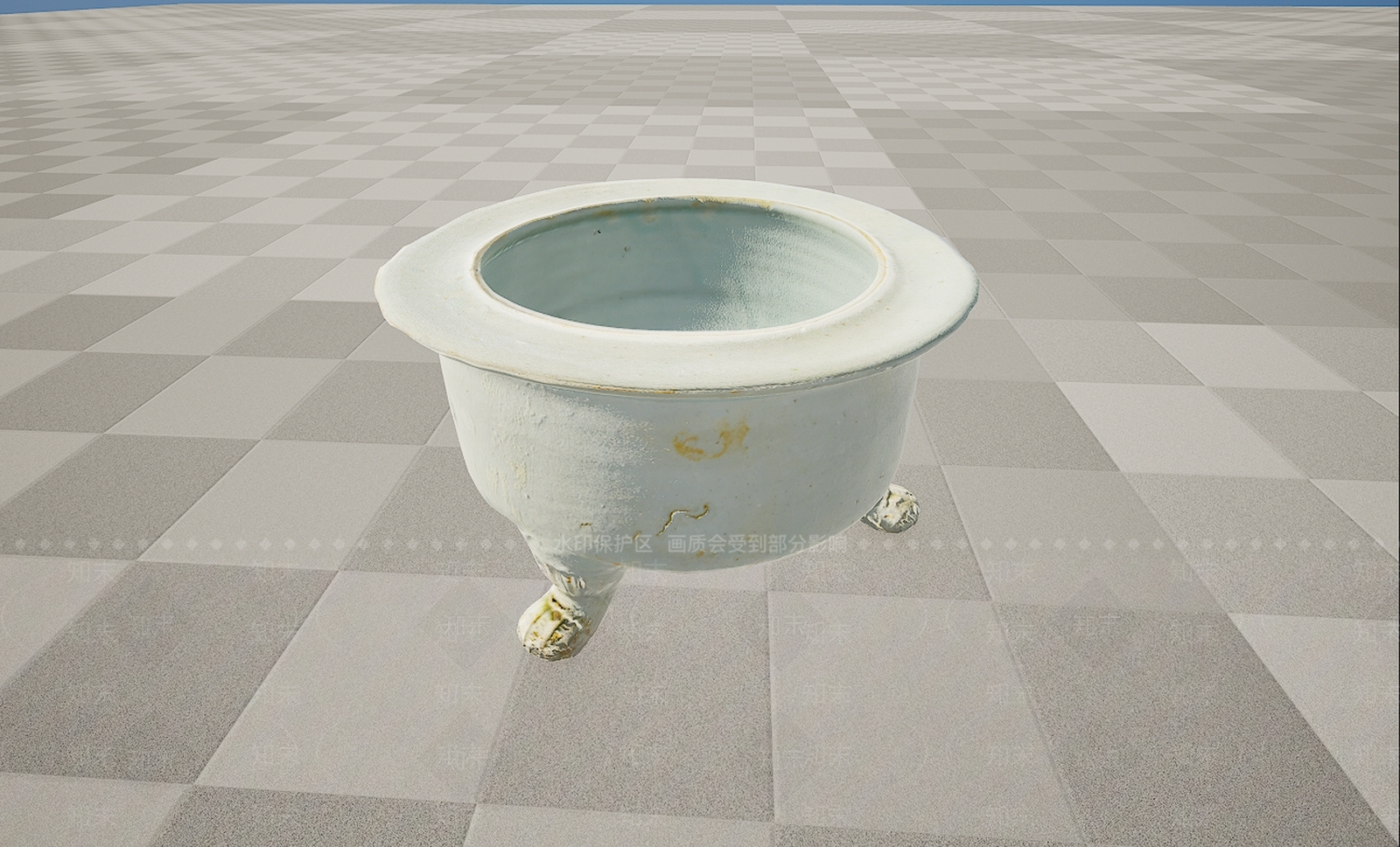 现代文物翻边翻沿陶瓷熏炉3D模型下载【ID:1195768365】