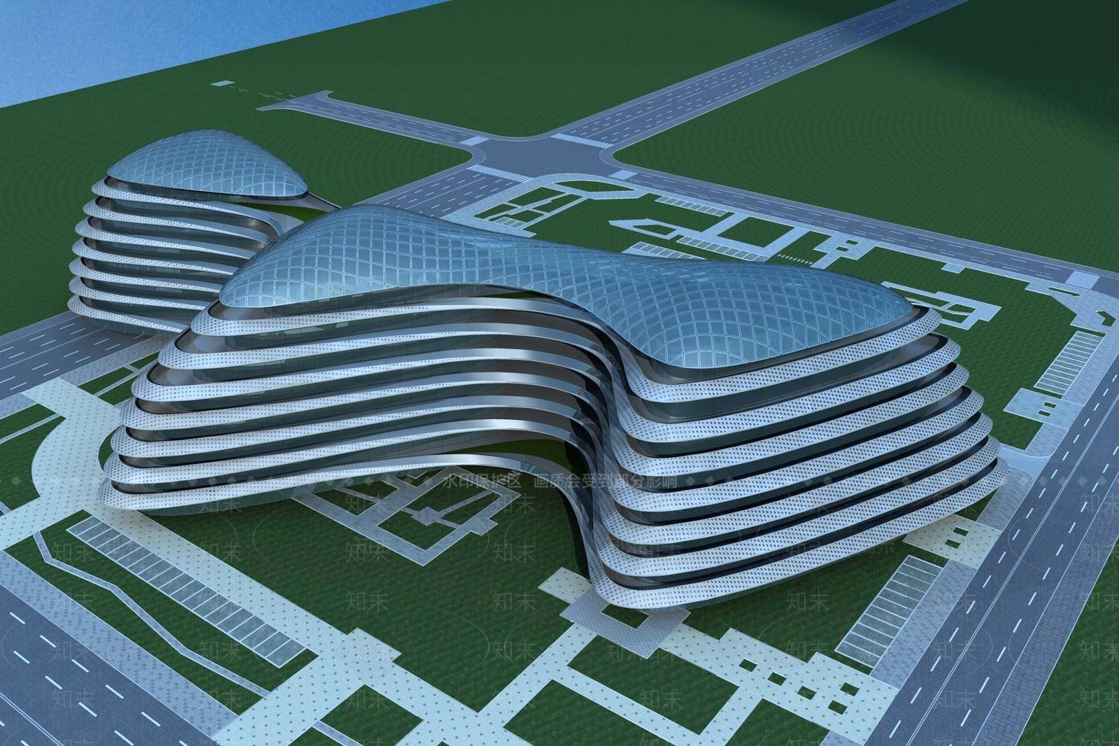 现代酒店外观3D模型下载【ID:1195768416】