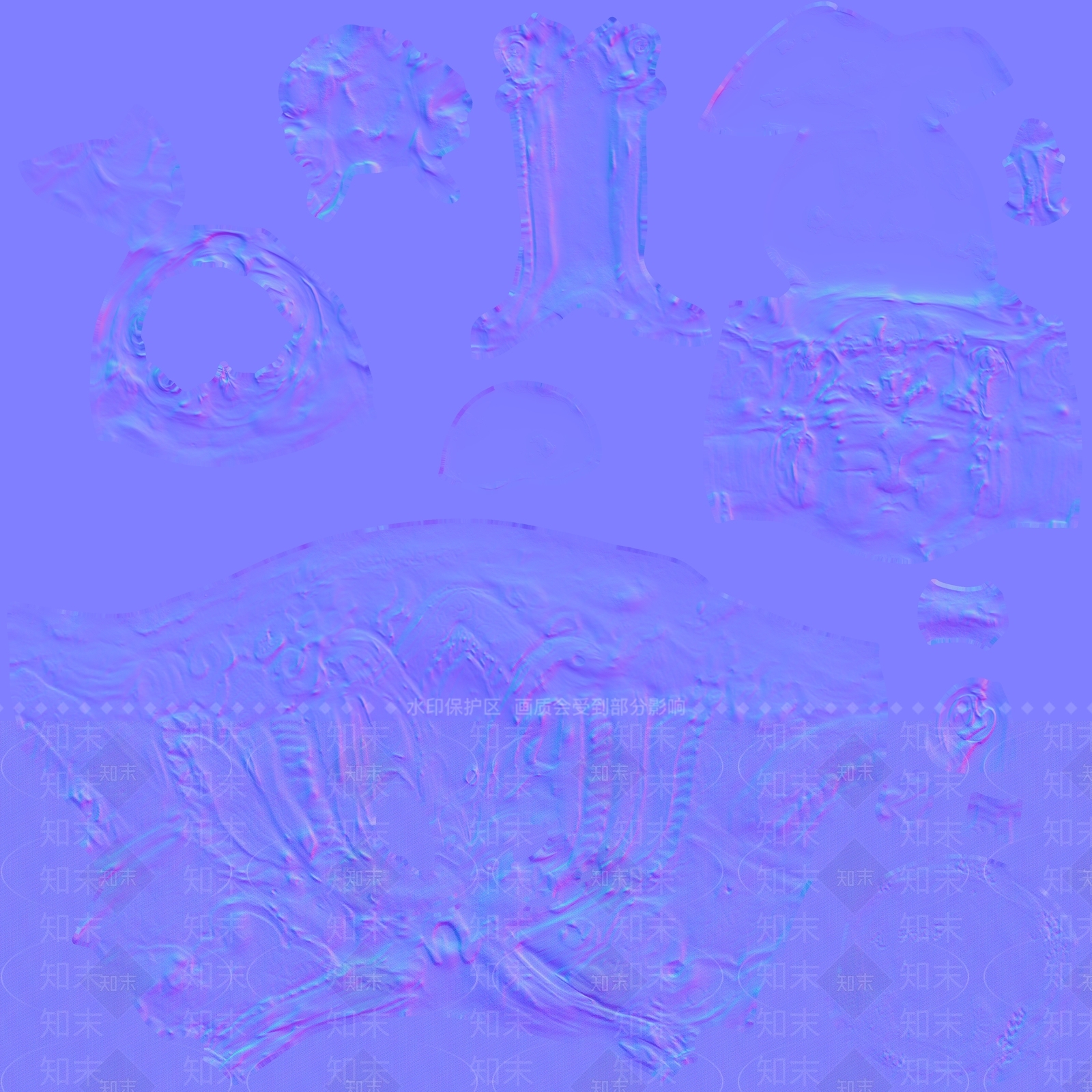 现代文物陶瓷瓷器青釉佛像3D模型下载【ID:1195768740】