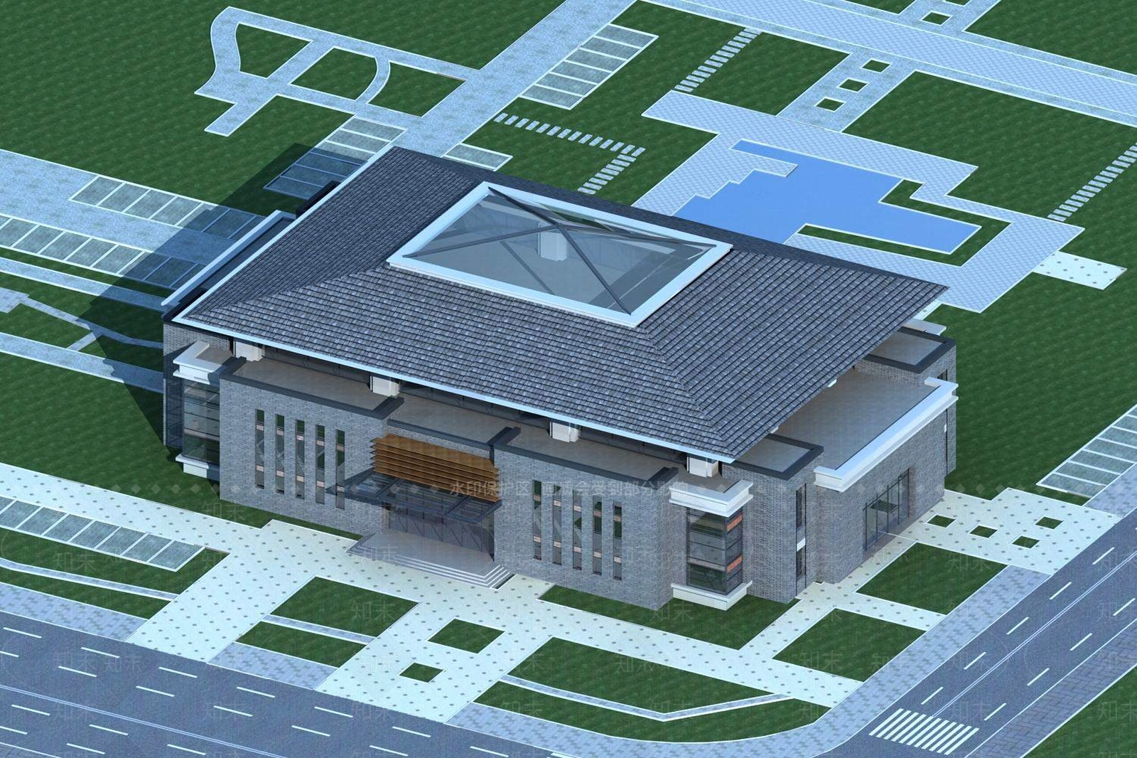 现代体育馆外观3D模型下载【ID:1195769153】