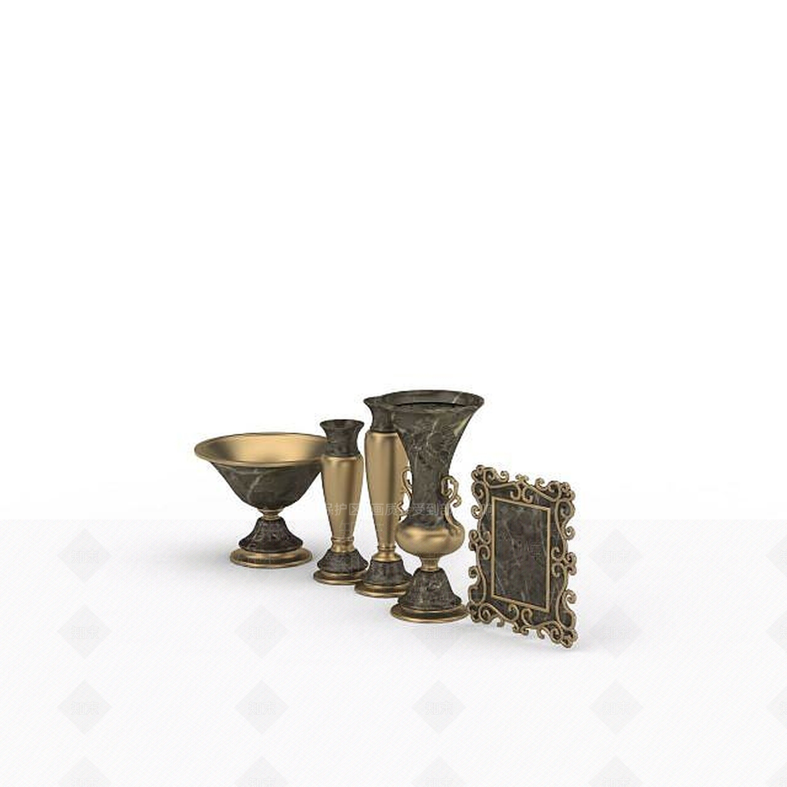现代仿古铜质装饰品3D模型下载【ID:1195769532】