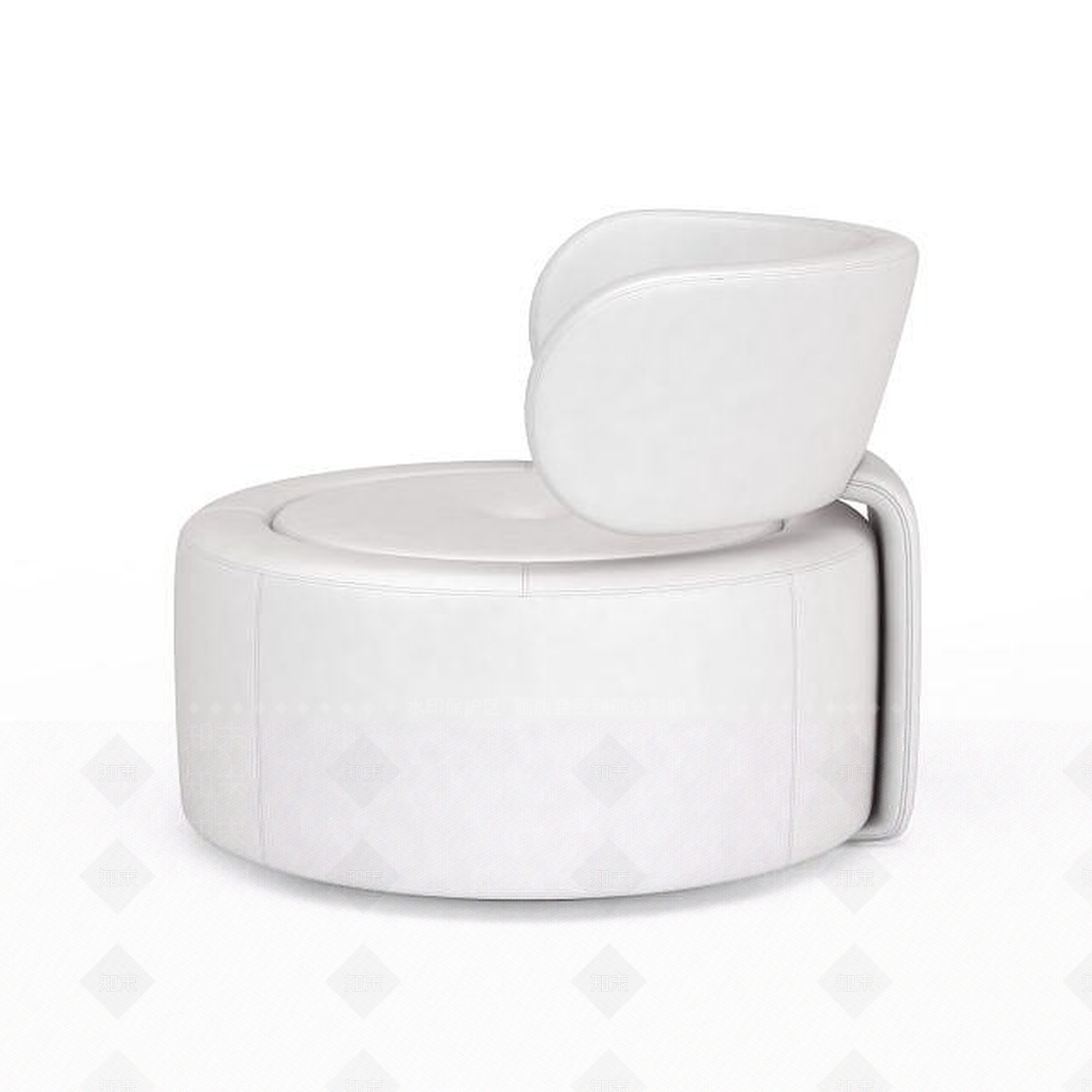 现代异形白色凳子3D模型下载【ID:1195769921】