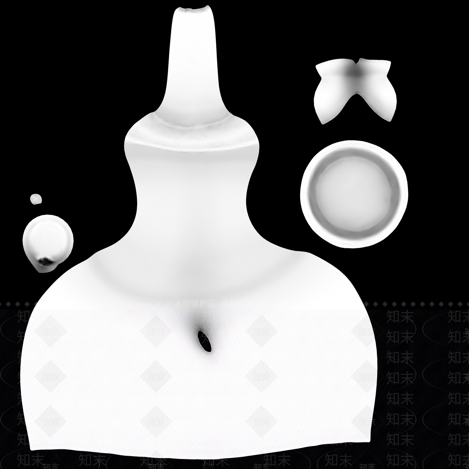 现代文物青铜颈瓶3D模型下载【ID:1195770883】