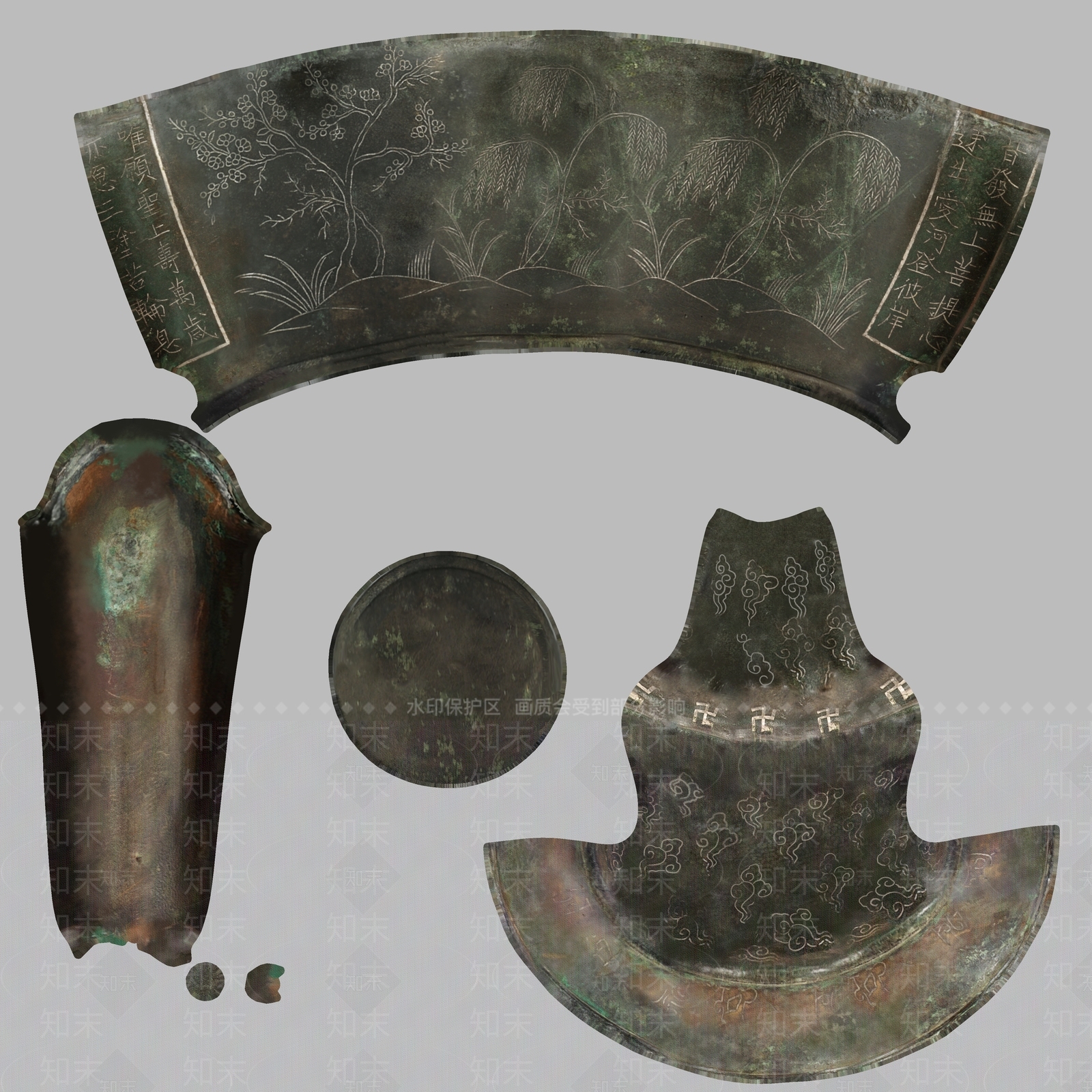 现代文物铜器铜净瓶3D模型下载【ID:1195770879】