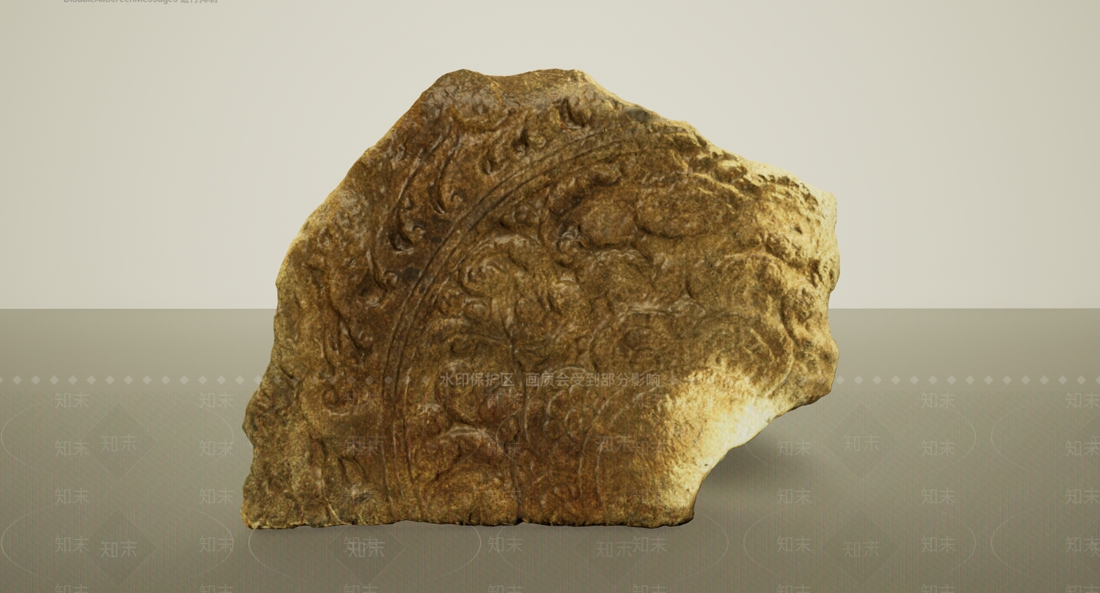 现代文物石雕雕塑石头3D模型下载【ID:1195772031】