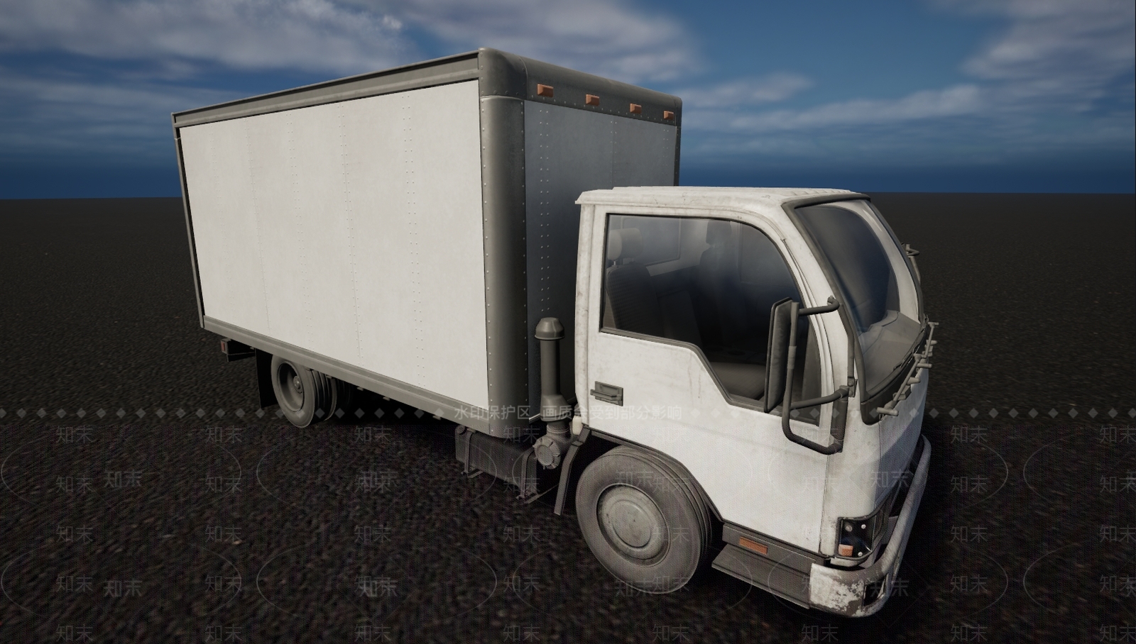 现代厢式货车汽车3D模型下载【ID:1195772322】