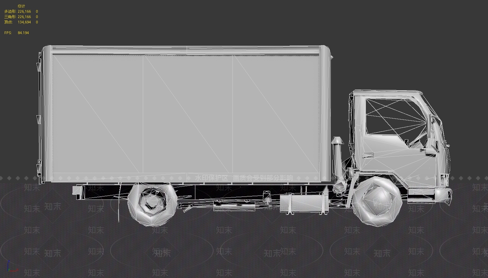现代厢式货车汽车3D模型下载【ID:1195772322】