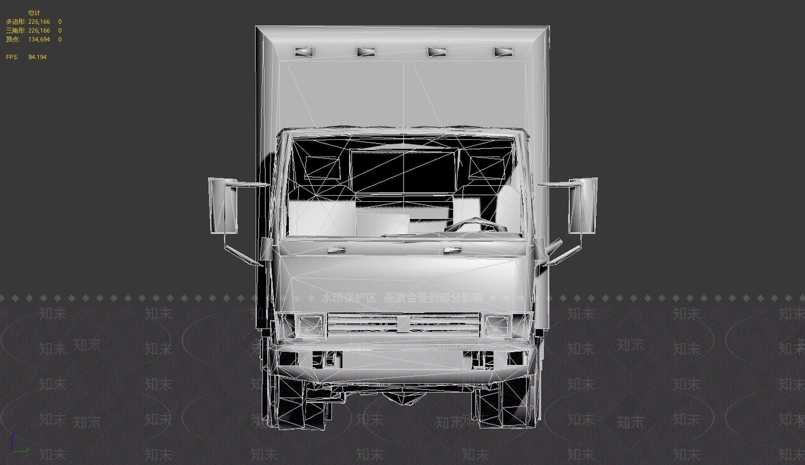 现代厢式货车汽车3D模型下载【ID:1195772322】