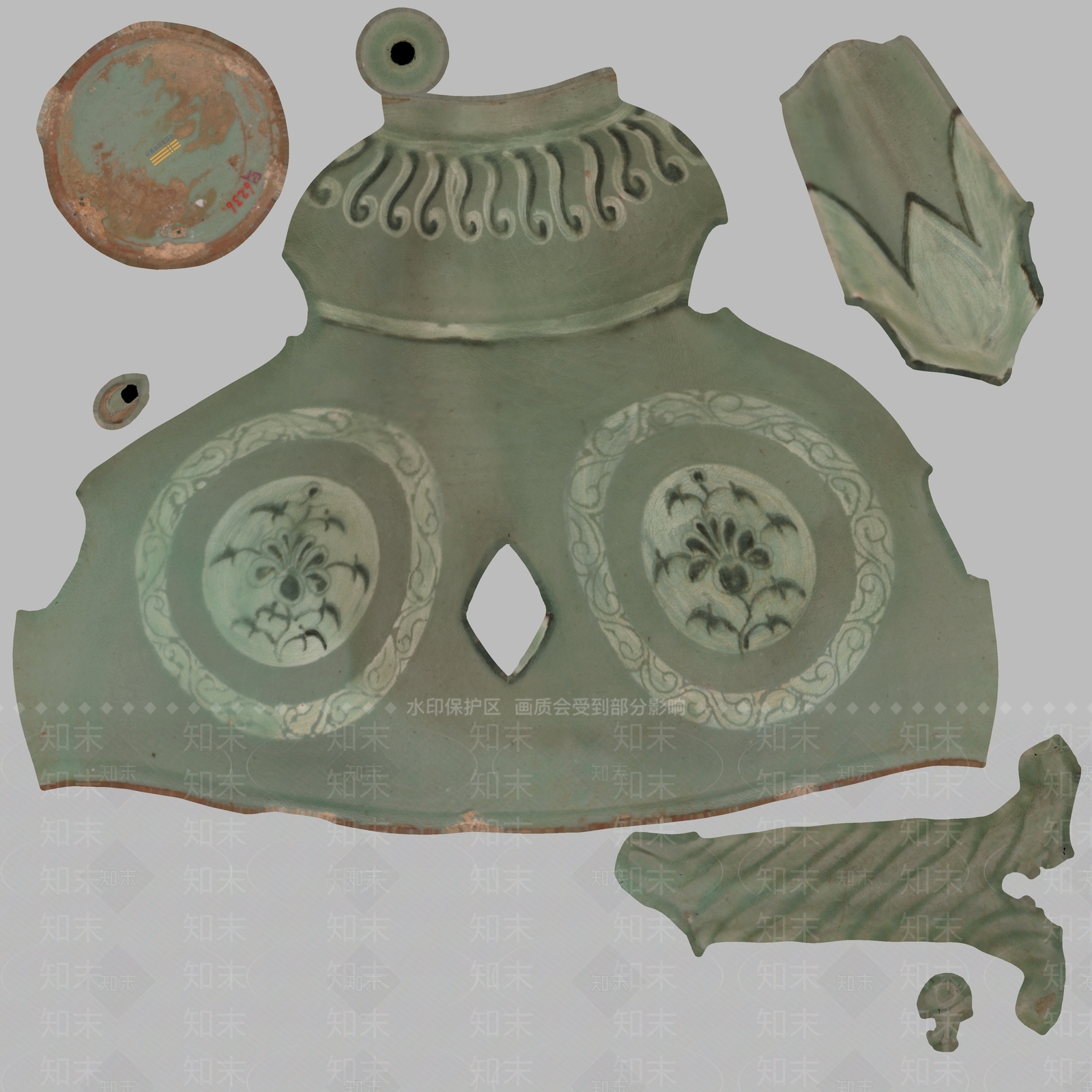 现代文物瓷器酒壶酒杯组合3D模型下载【ID:1195772810】