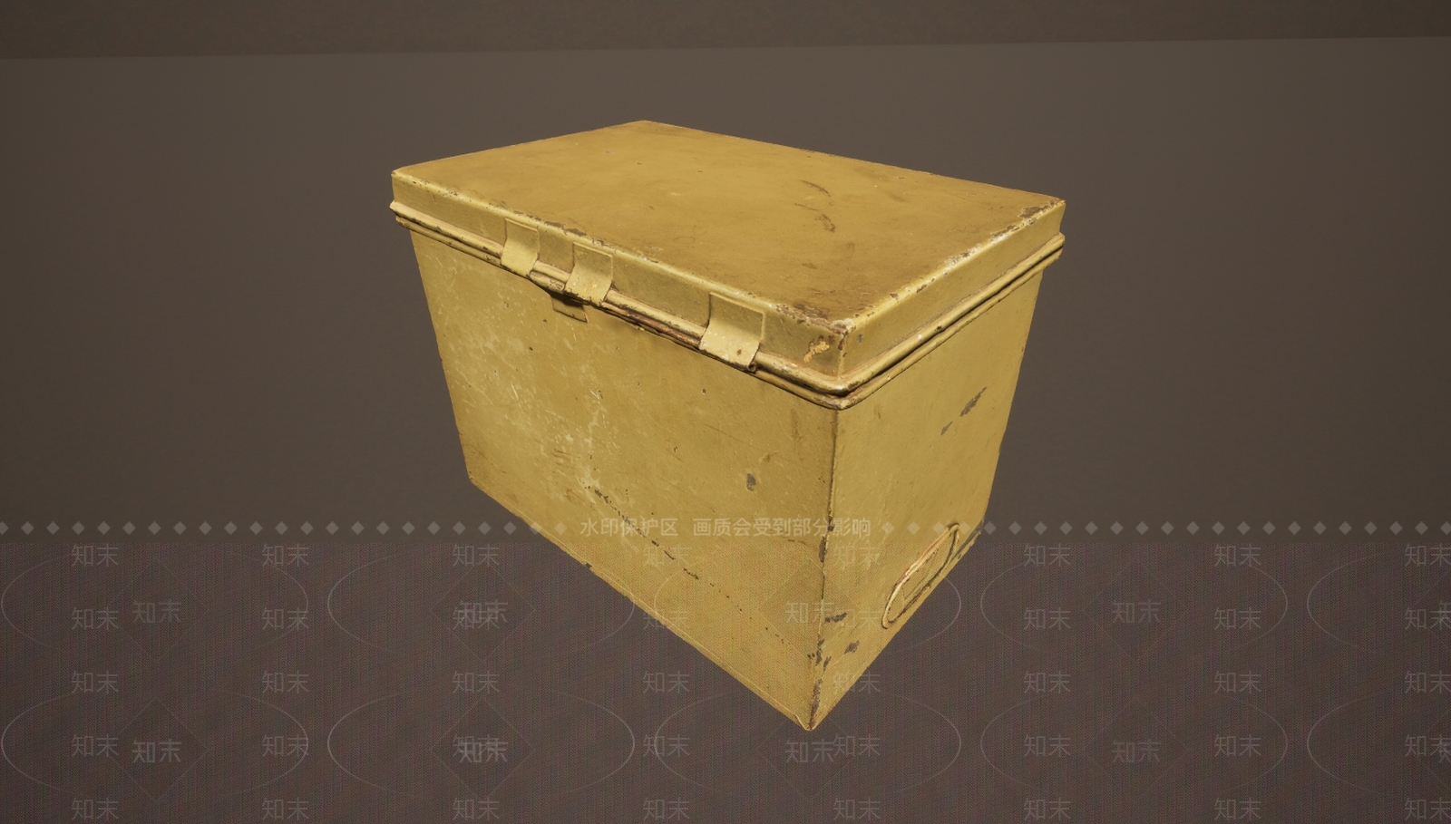 现代做旧旧物铁皮箱子3D模型下载【ID:1195774025】