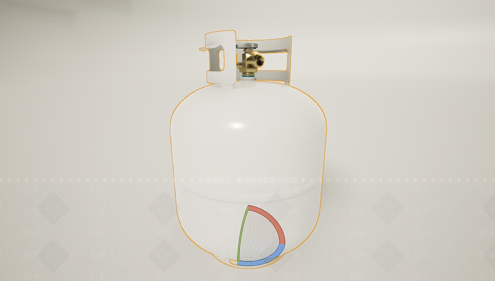 现代煤气罐3D模型下载【ID:1195774636】