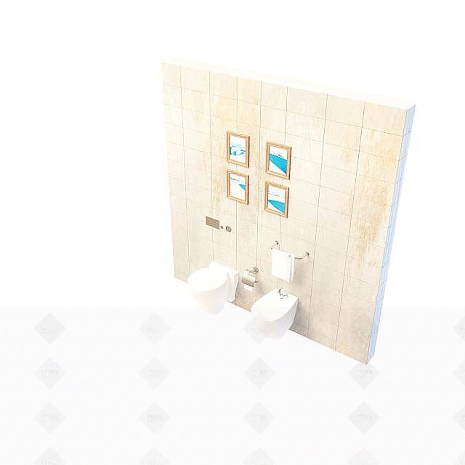 现代洗漱台3D模型下载【ID:1195949973】