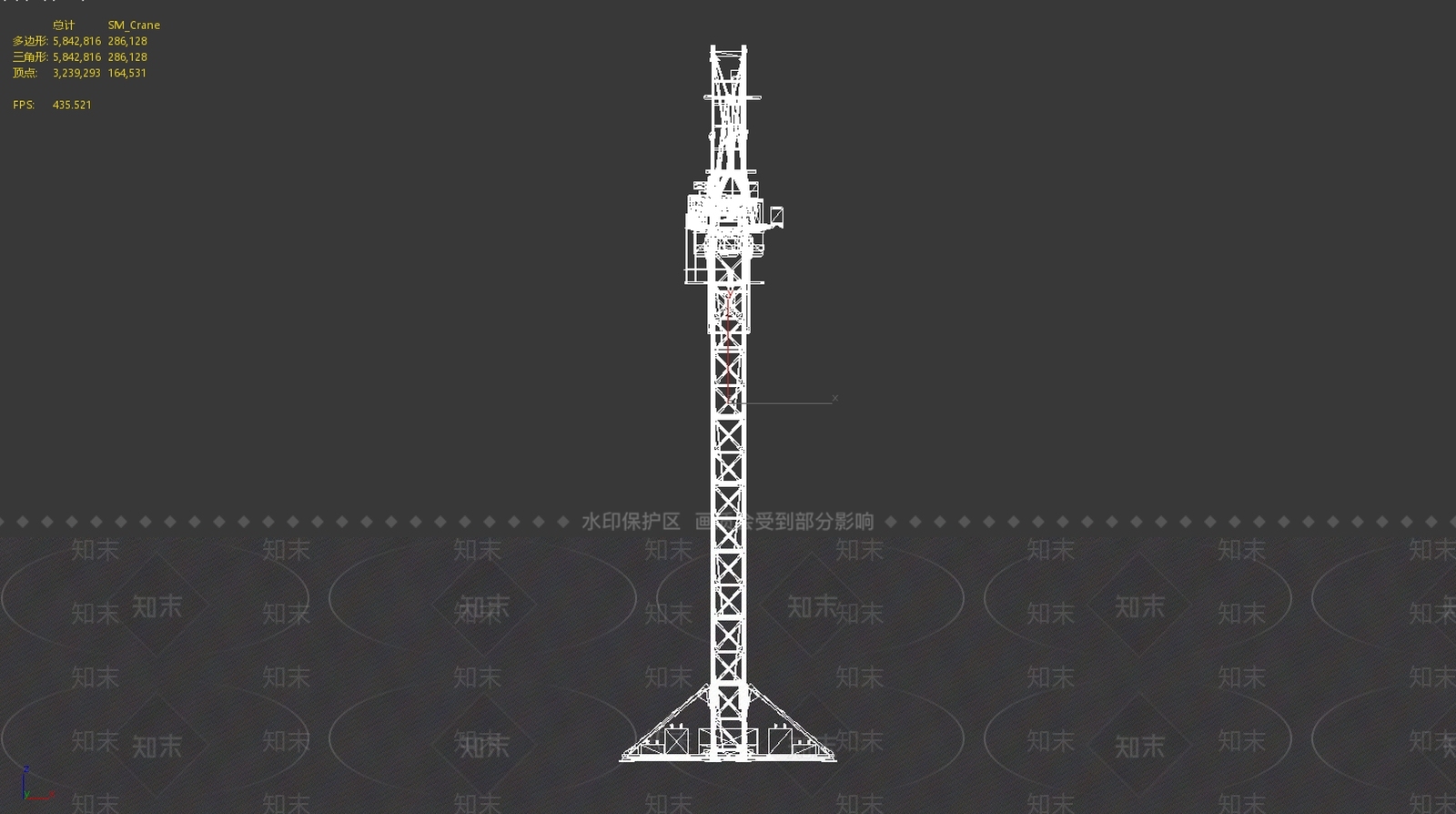 现代工程塔式起重机3D模型下载【ID:1195776406】