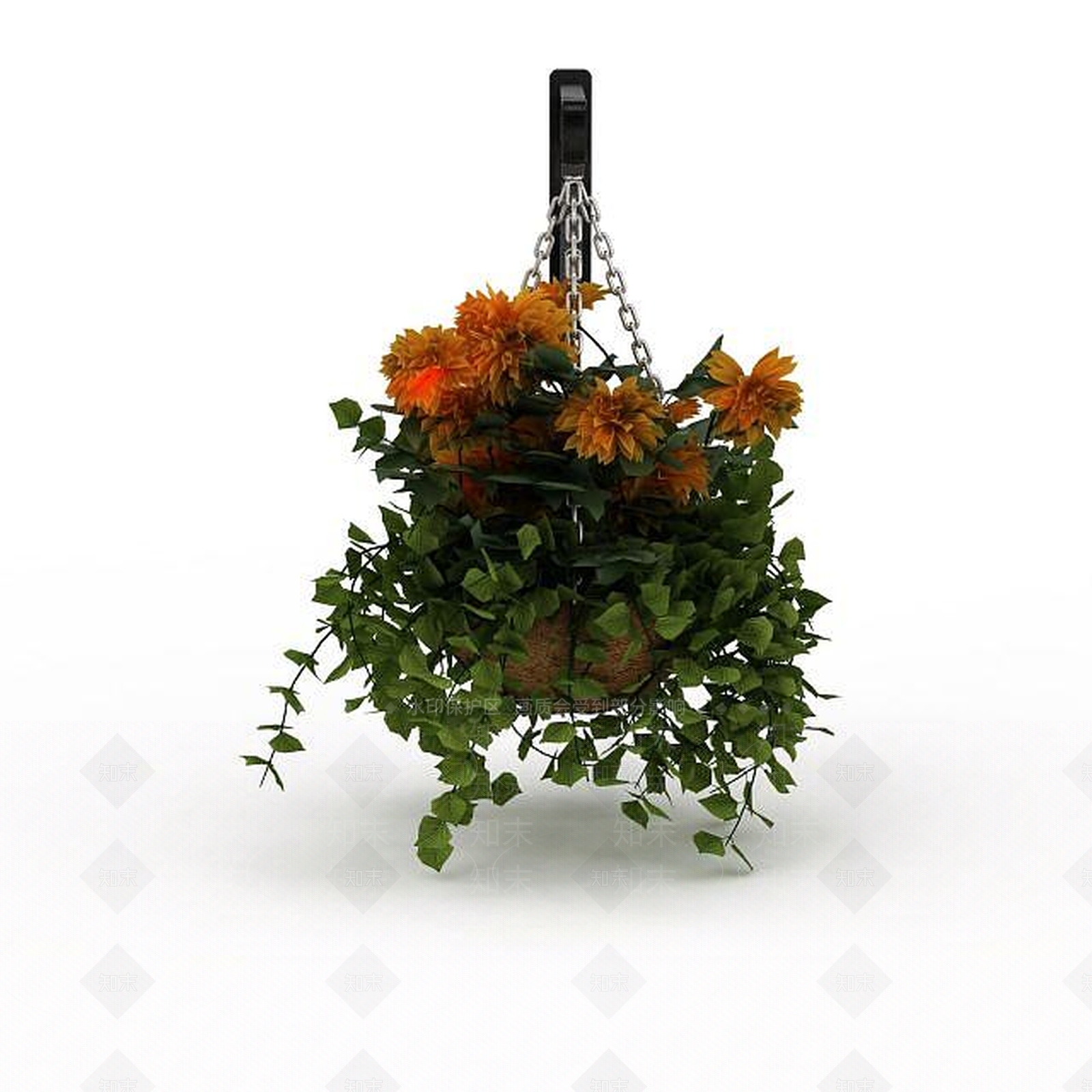 现代鲜花吊篮3D模型下载【ID:1195776853】