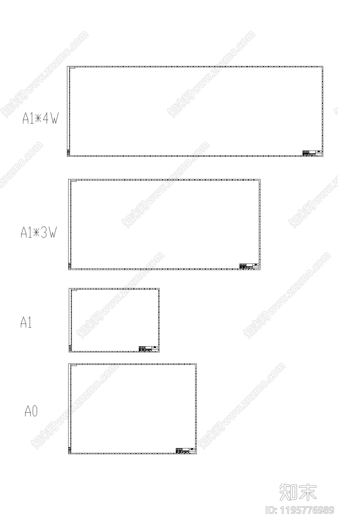 现代图框施工图下载【ID:1195776989】