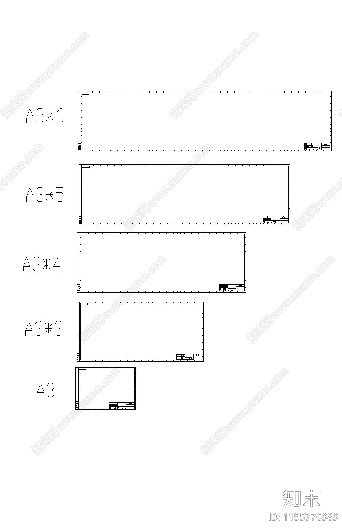现代图框cad施工图下载【ID:1195776989】
