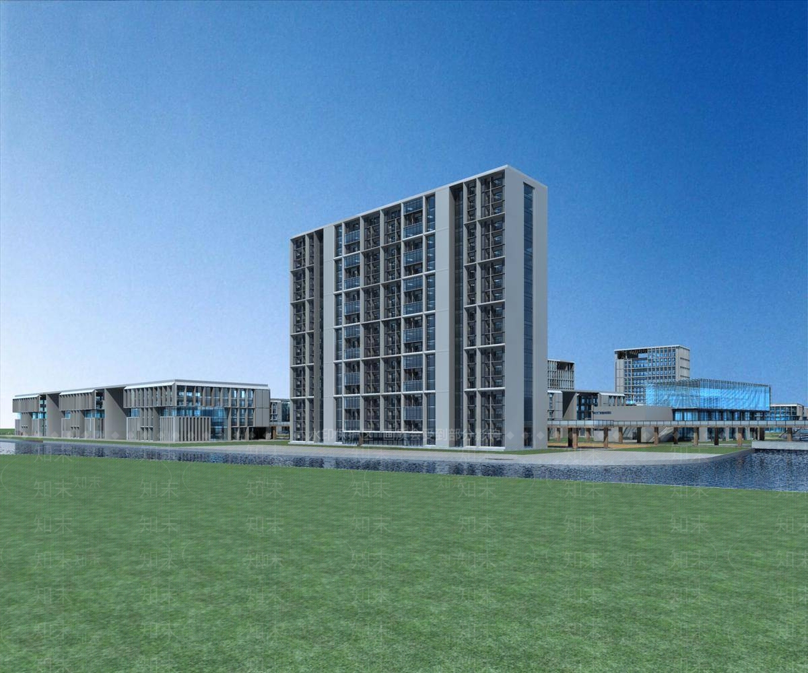 现代办公楼3D模型下载【ID:1195777116】