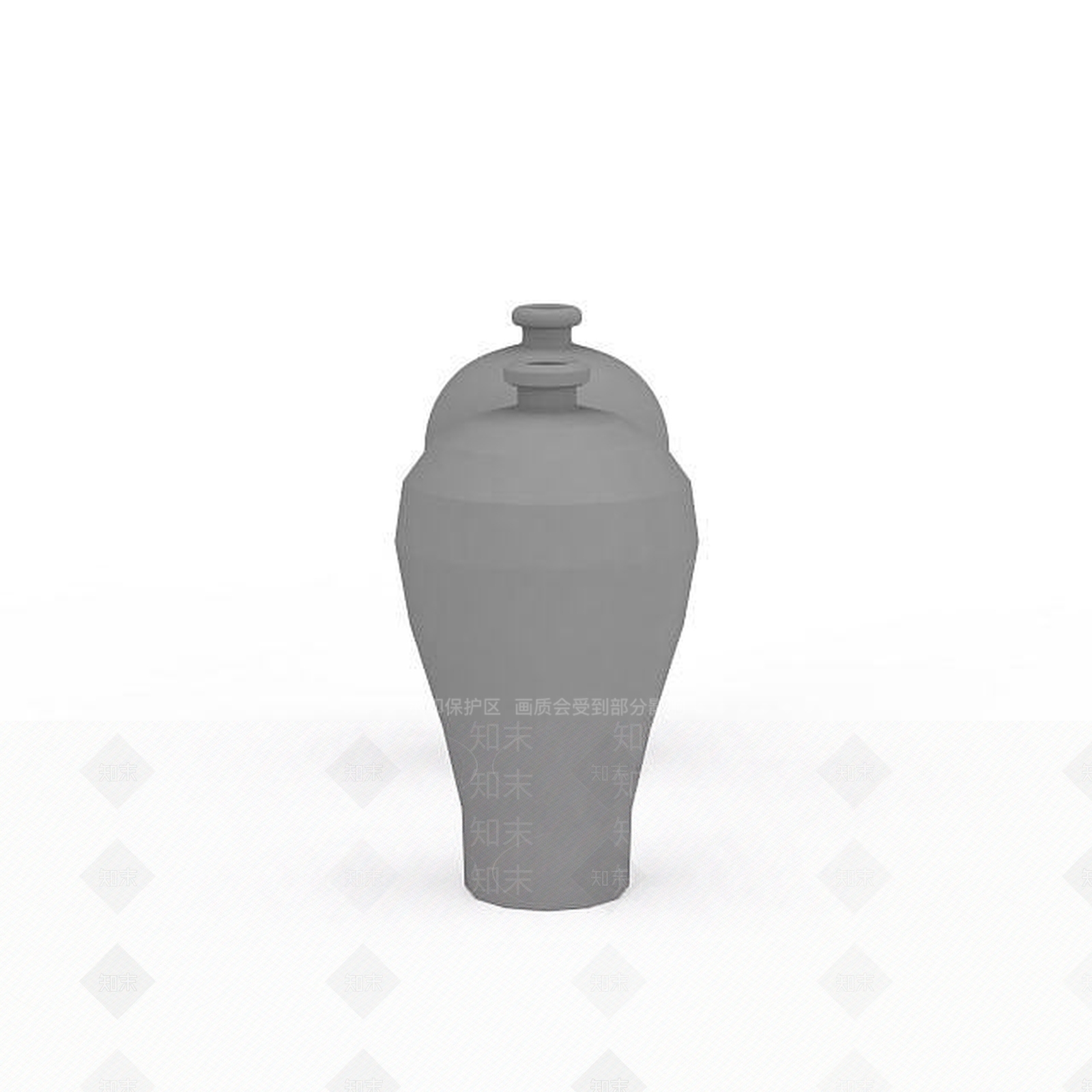 现代仿古原色梅瓶3D模型下载【ID:1195777150】