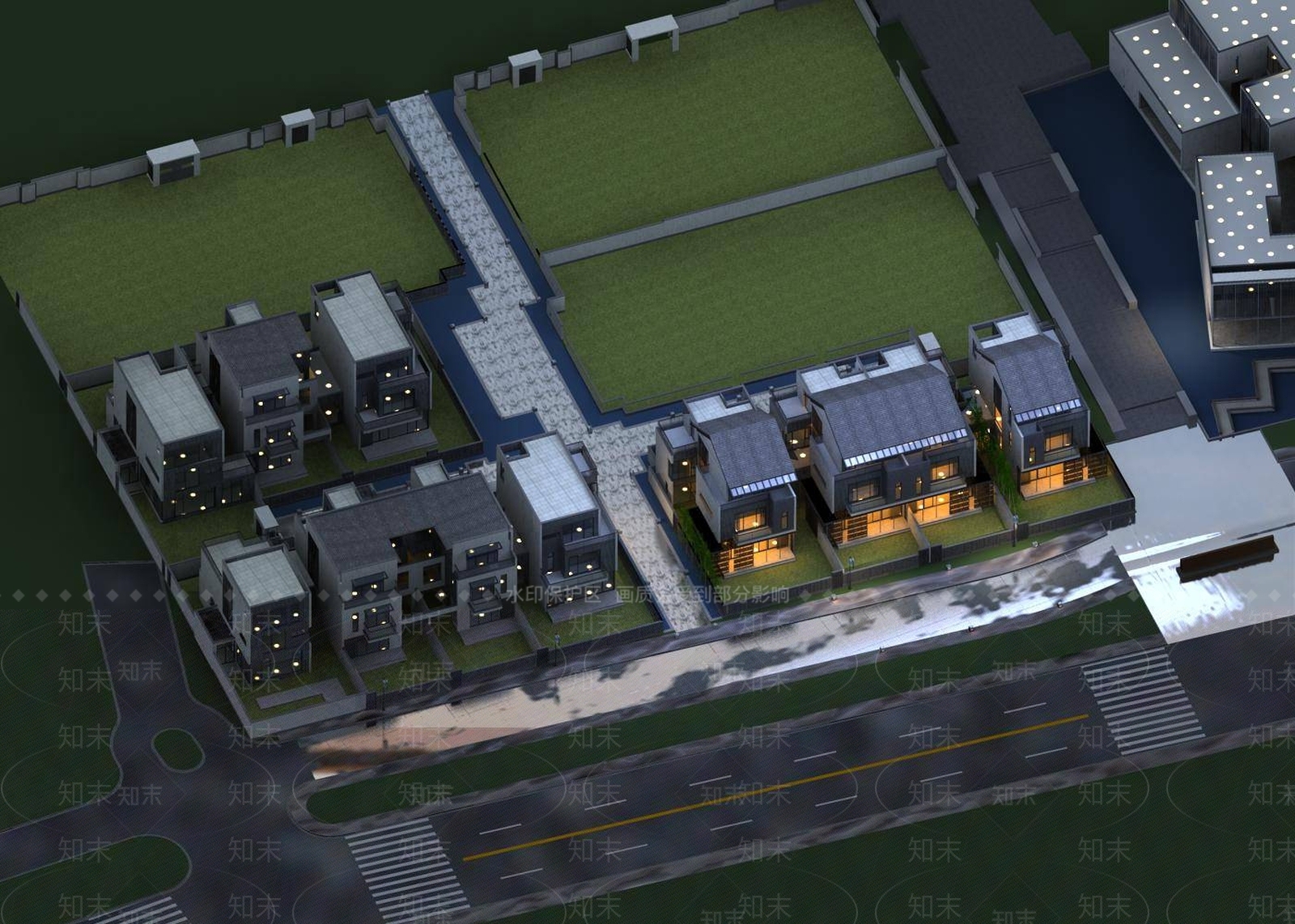 新中式别墅外观3D模型下载【ID:1195777315】