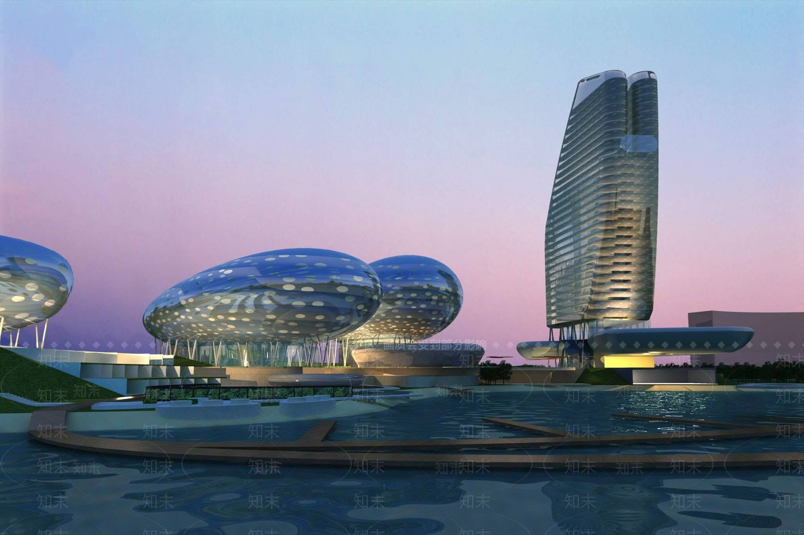 现代酒店外观3D模型下载【ID:1195779258】