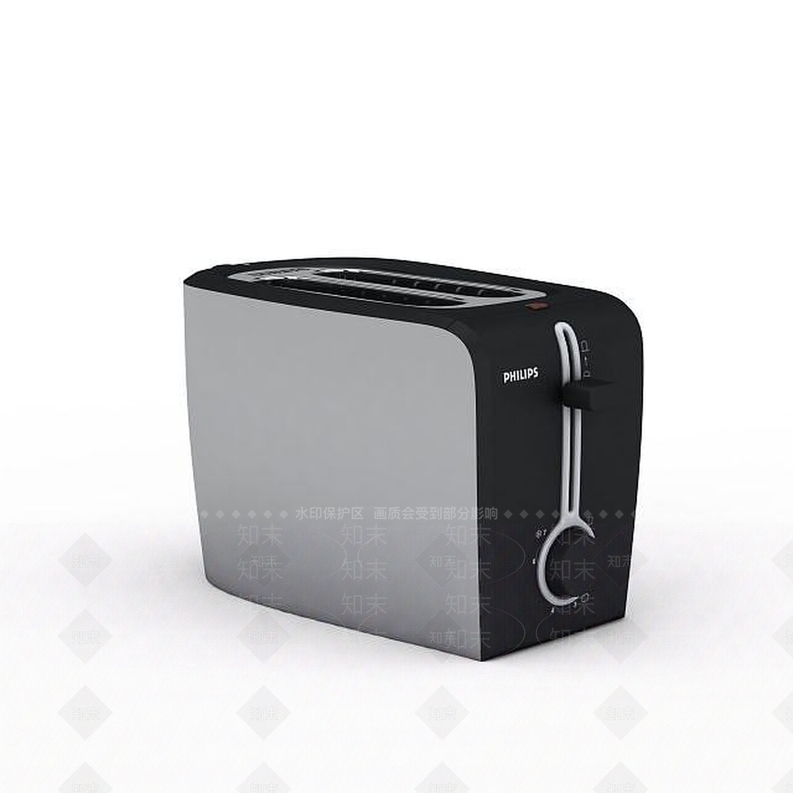现代黑色家用烤面包机3D模型下载【ID:1195779886】