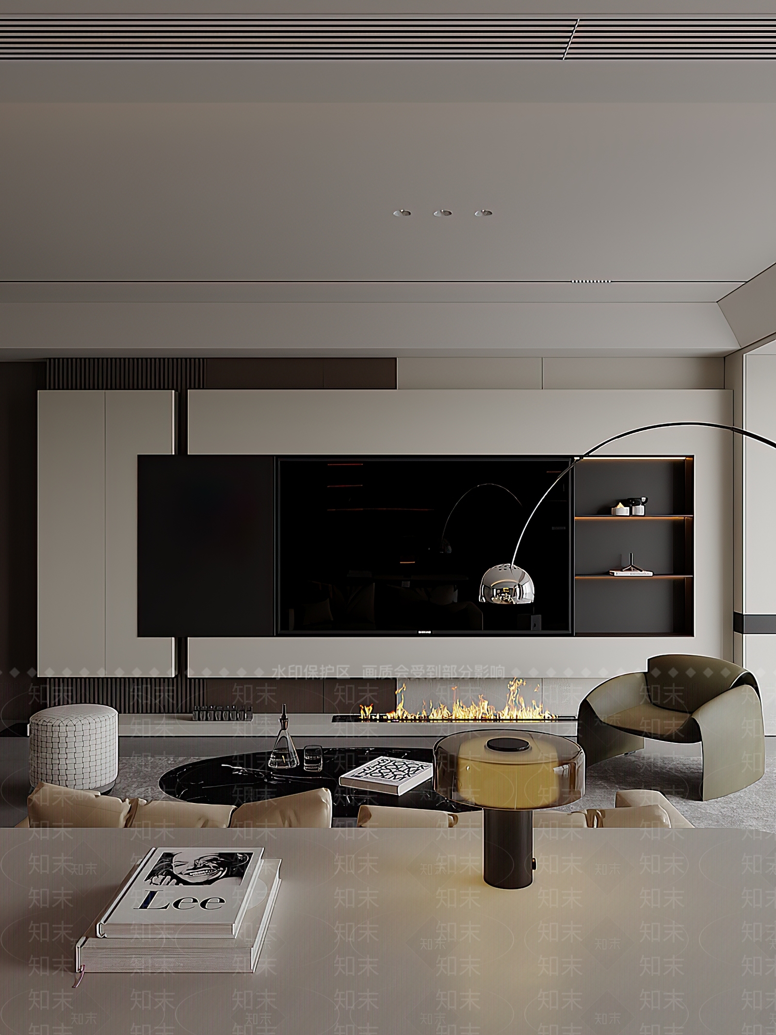 现代意式电视背景墙3D模型下载【ID:1195781504】