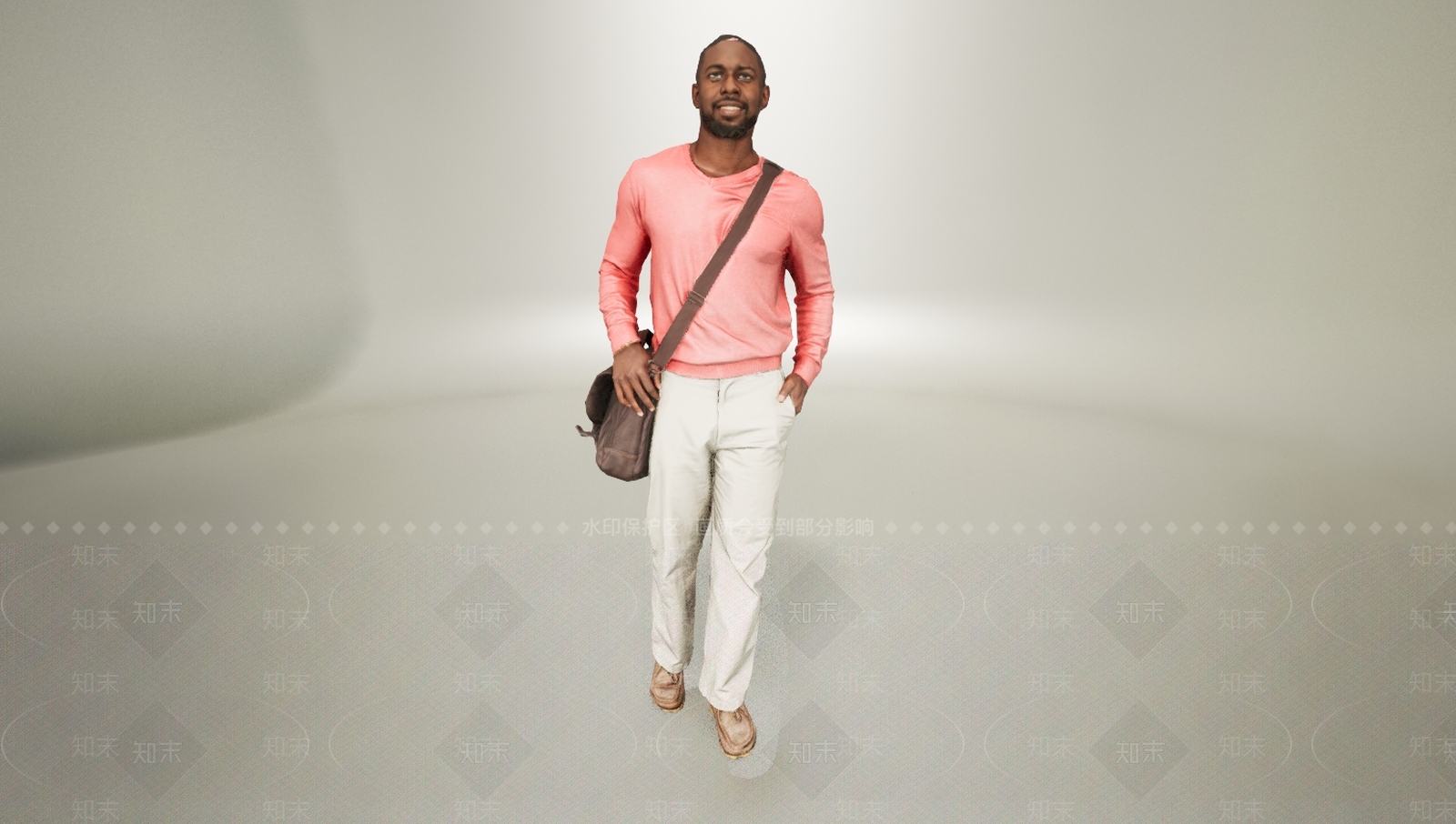 现代单人单肩包男人3D模型下载【ID:1195781933】