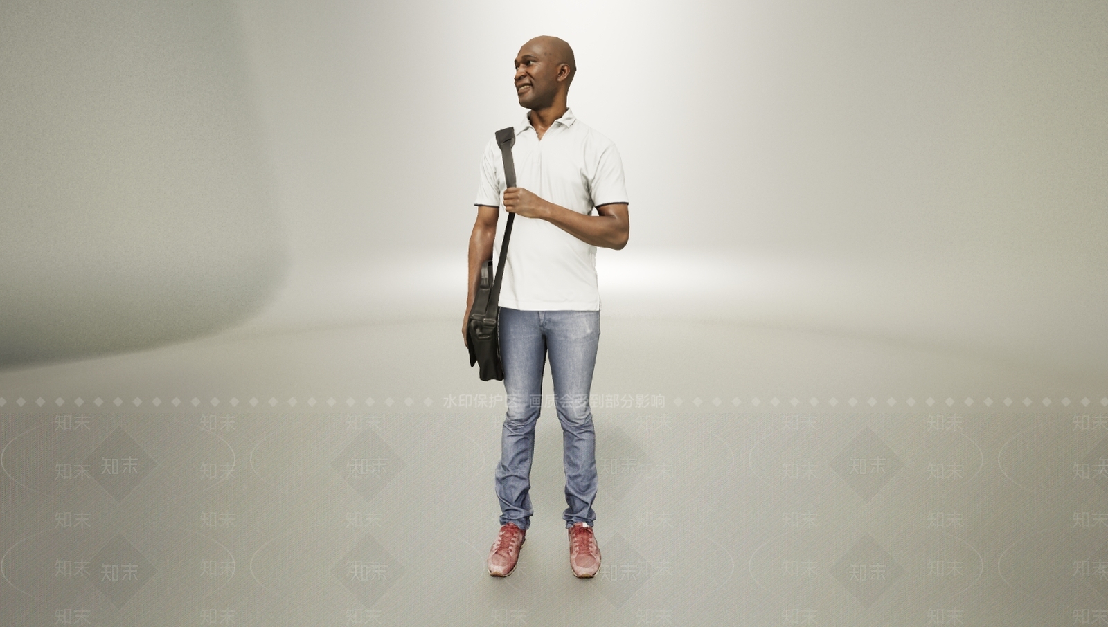 现代光头男人黑人3D模型下载【ID:1195782201】