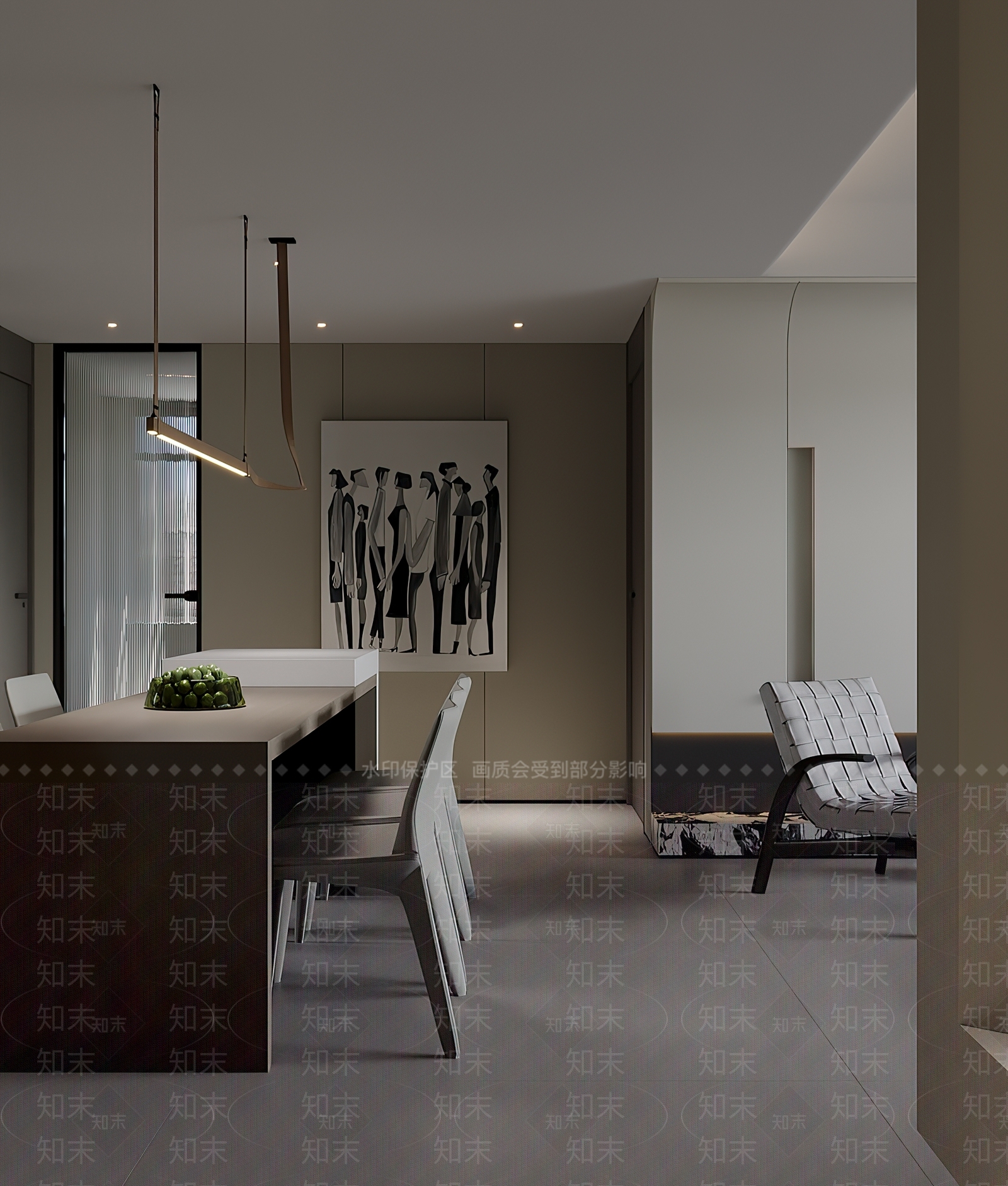 现代意式餐桌3D模型下载【ID:1195783504】