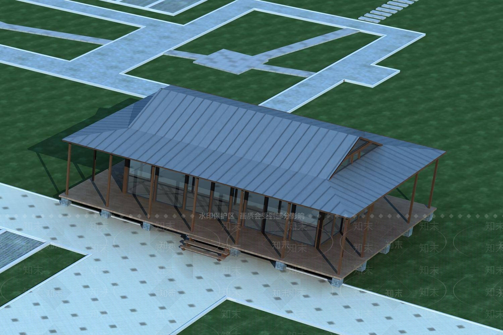中式木屋3D模型下载【ID:1195783416】