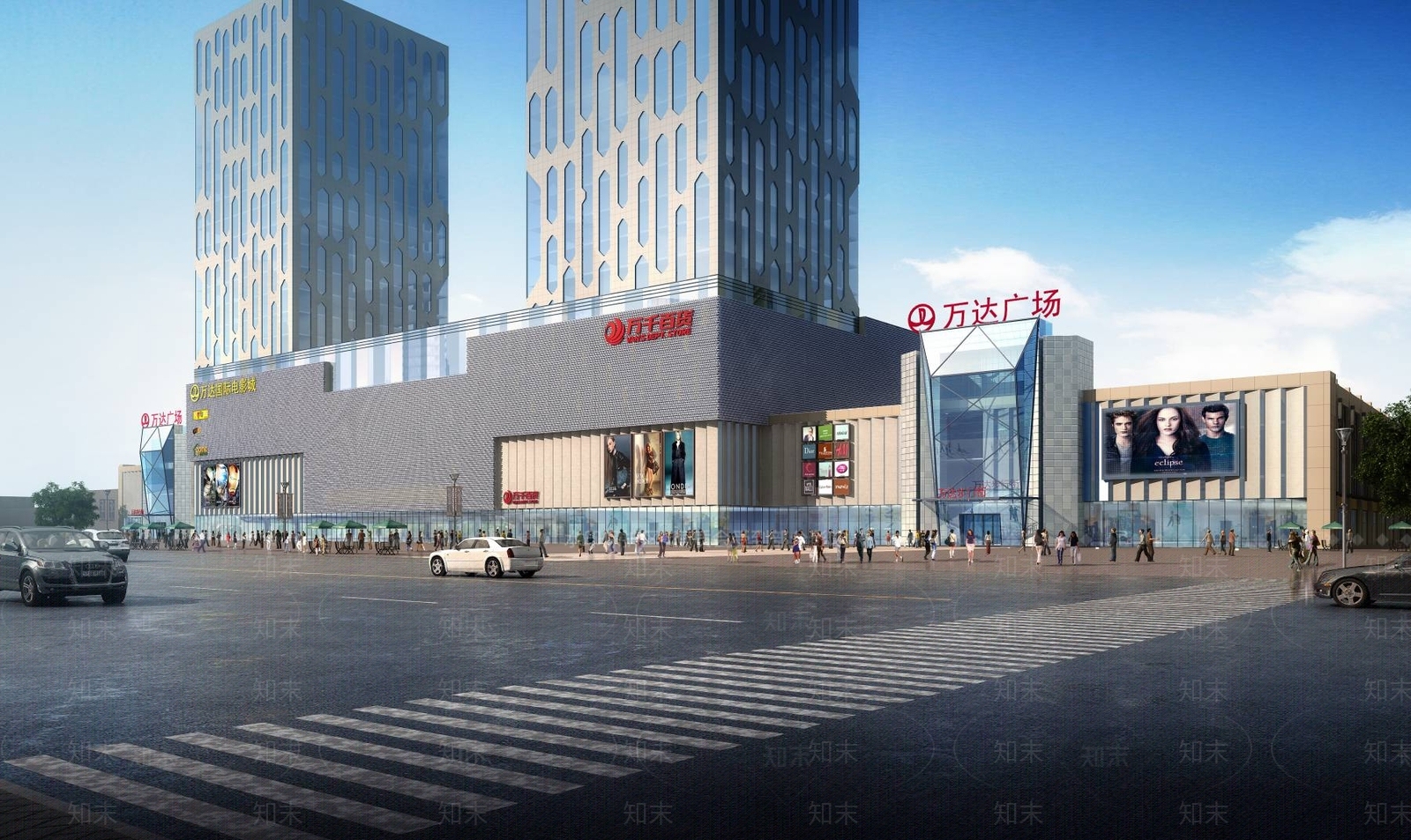 现代商场外观3D模型下载【ID:1195783538】
