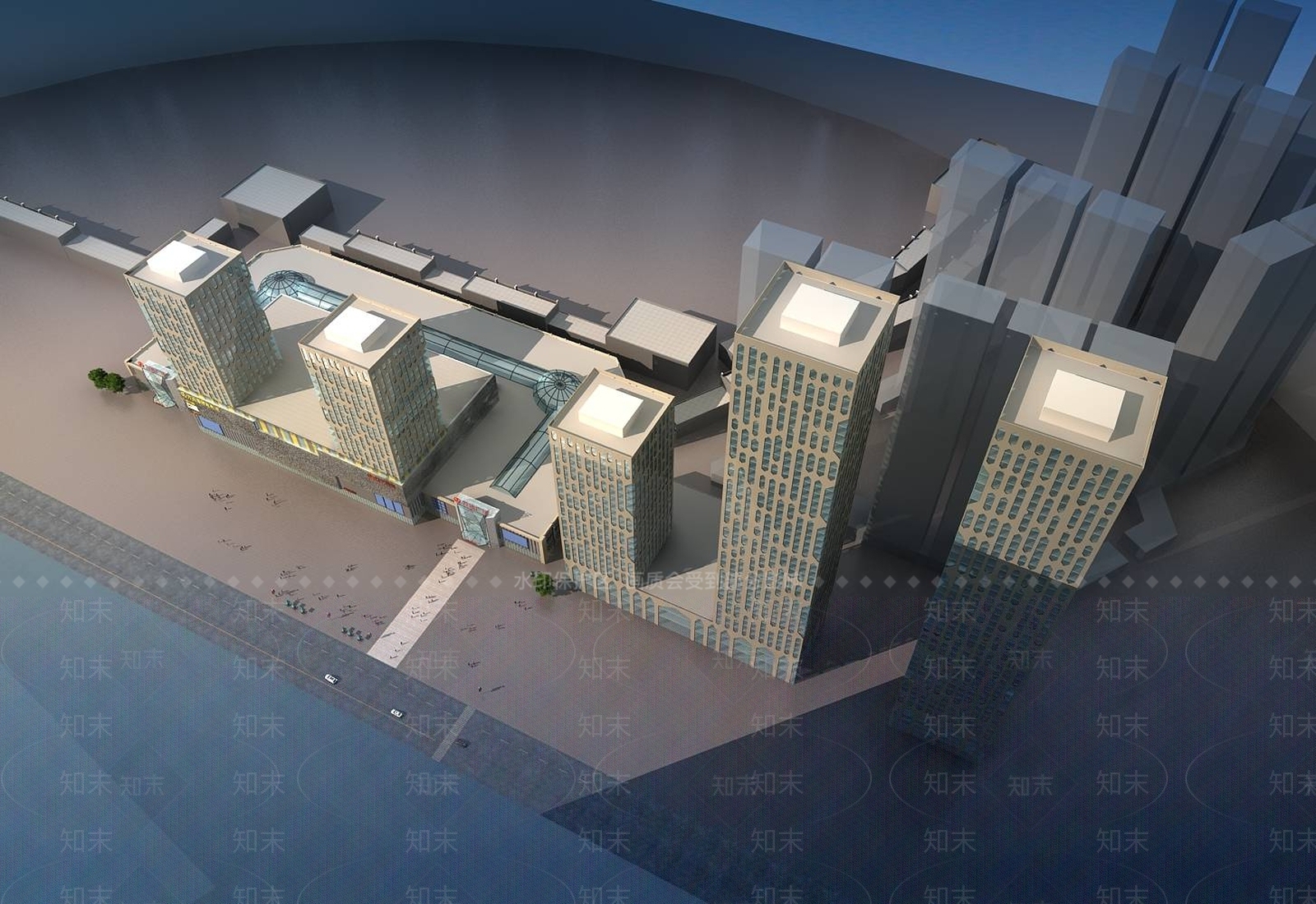 现代商场外观3D模型下载【ID:1195783538】