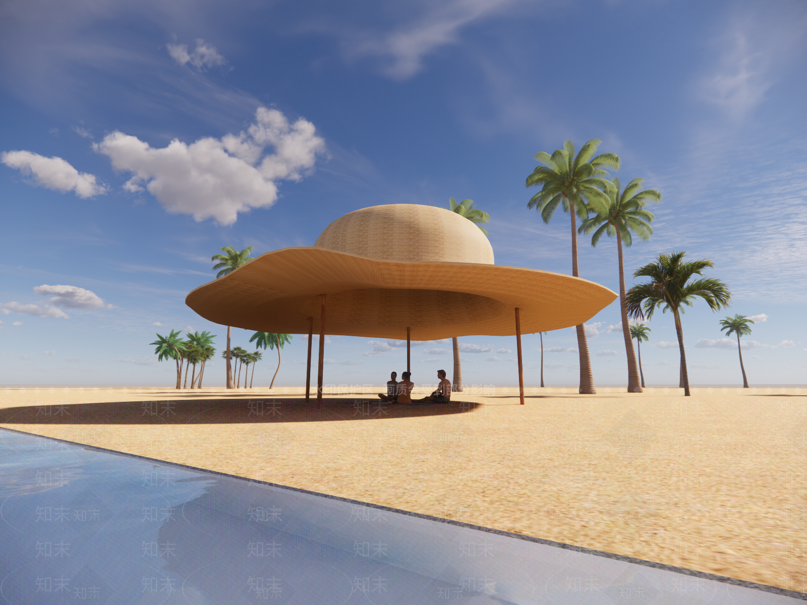 现代亭子SU模型下载【ID:1195791715】