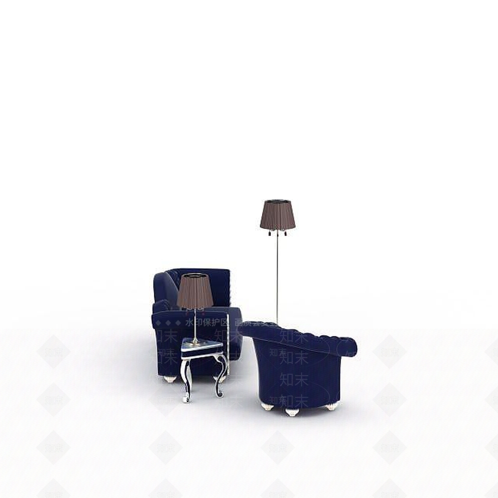 现代双人沙发3D模型下载【ID:1195800226】
